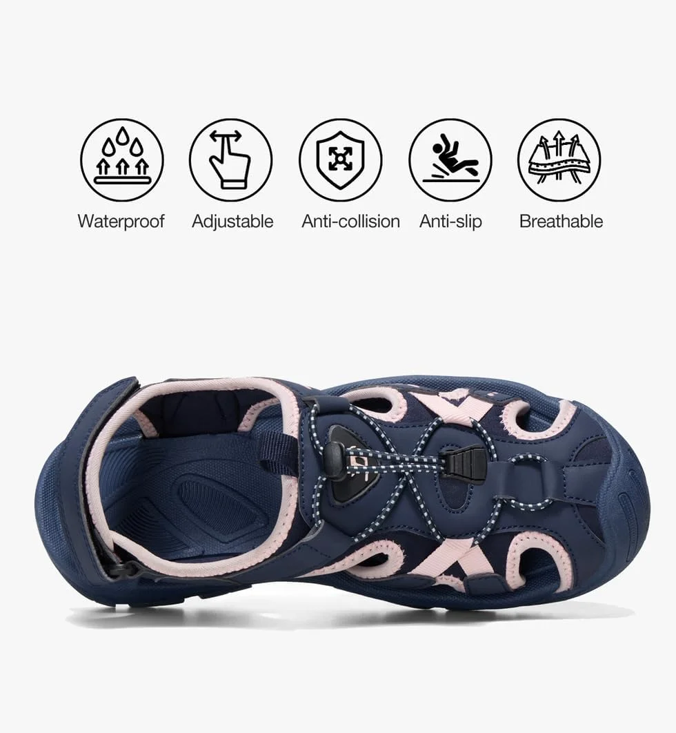 صندل تابستانی راحت زنانه کمل کراون، صندل ساحلی تنفسی، صندل پیاده روی کمپینگ قابل تنظیم در فضای باز، صندل ورزشی برای سفر آبی و پیاده روی