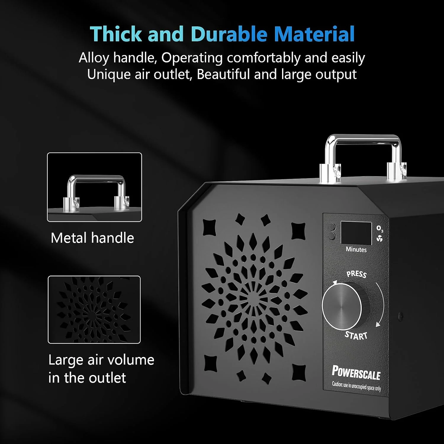 ژنراتور اوزون PowerScale با ظرفیت 75000 میلی گرم در ساعت OZB1، از بین برنده بوی اوزون، دستگاه اوزون تجاری حذف بو، برای خانه، ماشین، اتاق حیوانات خانگی - دستگاه اوزون یونیزه کننده با ظرفیت بالا، مشکی ژنراتور اوزون PowerScale با ظرفیت 75000 میلی گرم در ساعت OZB1، از بین برنده بوی اوزون، دستگاه اوزون تجاری حذف بو، برای خانه، ماشین، اتاق حیوانات خانگی - دستگاه اوزون یونیزه کننده با ظرفیت بالا، مشکی