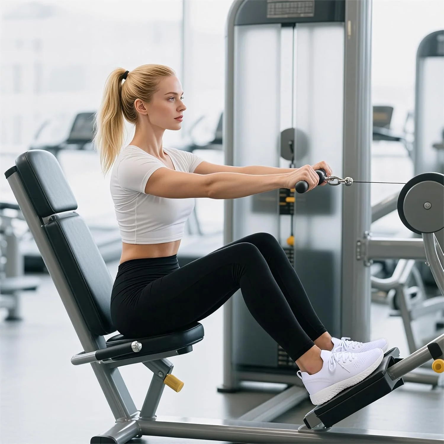 کفش ورزشی زنانه HKR، مناسب دویدن، پیاده روی، سبک و راحت، سفید، سایز 40