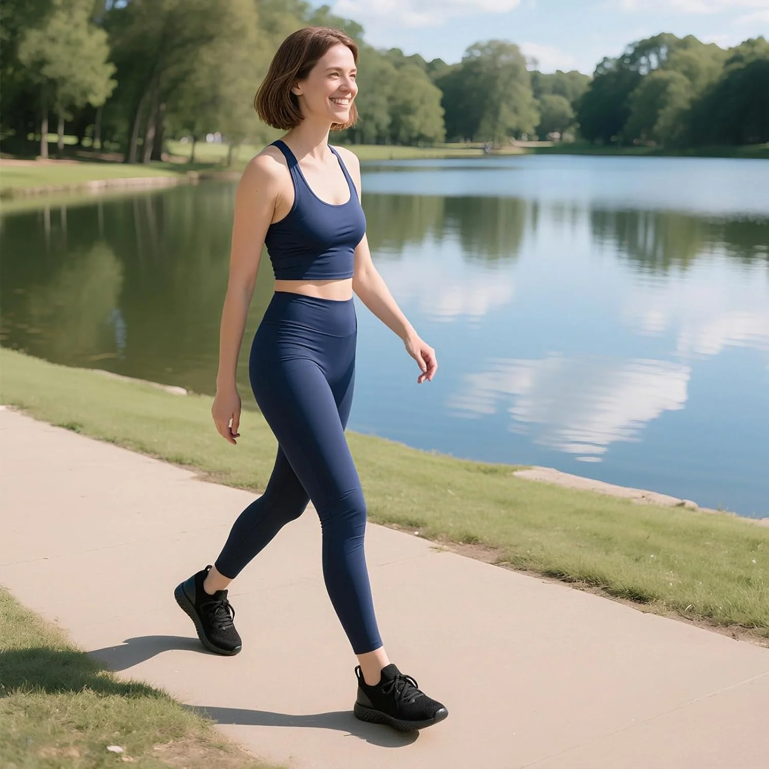 کفش ورزشی زنانه HKR، کفش دویدن، کفش پیاده روی، کفش تنیس سبک وزن، مشکی یکدست، سایز 37 اروپا کفش ورزشی زنانه HKR، کفش دویدن، کفش پیاده روی، کفش تنیس سبک وزن، مشکی یکدست، سایز 37 اروپا