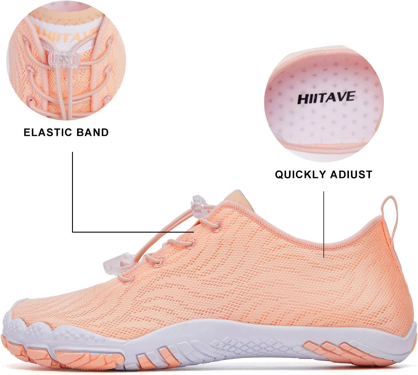 کفشهای آبی زنانه Hiitave، خشکشونده سریع، مناسب شنا، غواصی، موجسواری، ورزشهای آبی، استخر، ساحل، پیادهروی و یوگا کفشهای آبی زنانه Hiitave، خشکشونده سریع، مناسب شنا، غواصی، موجسواری، ورزشهای آبی، استخر، ساحل، پیادهروی و یوگا