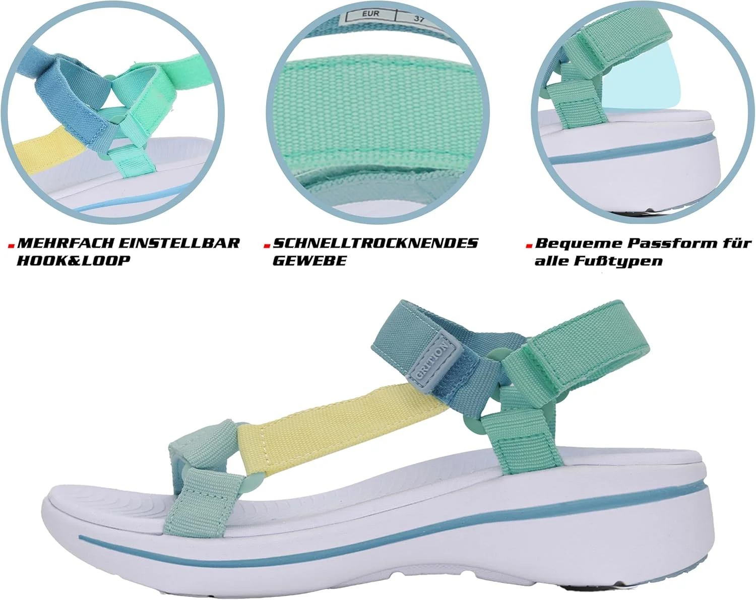 صندل های پیاده روی زنانه گریتیون مدل YY2331BLM صندل های پیاده روی زنانه گریتیون مدل YY2331BLM