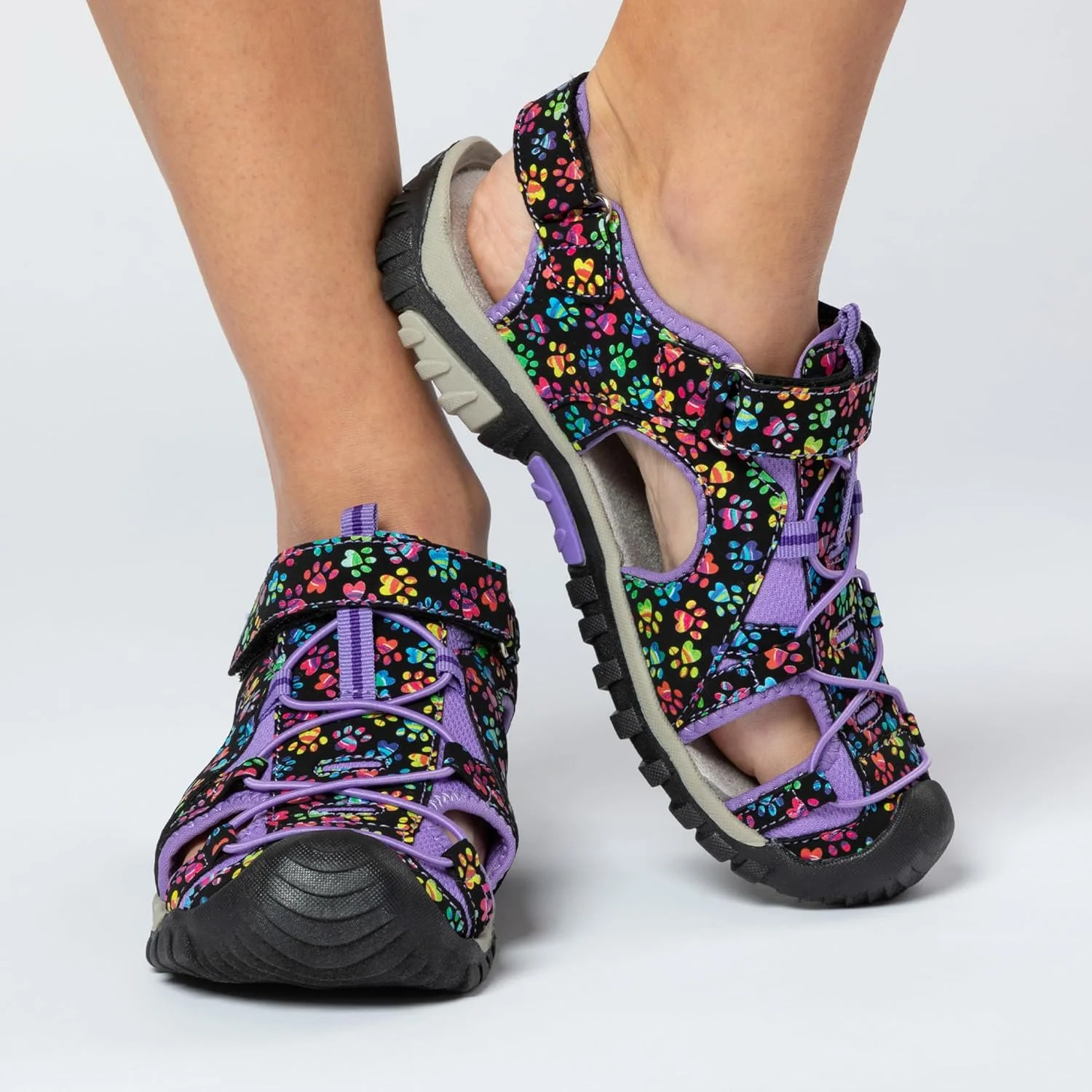 صندل ورزشی Walking Paws GreaterGood، پنجه بسته، بند قابل تنظیم، سبک وزن، انعطاف پذیر، بادوام، کفش های فضای باز، هدیه برای زنان