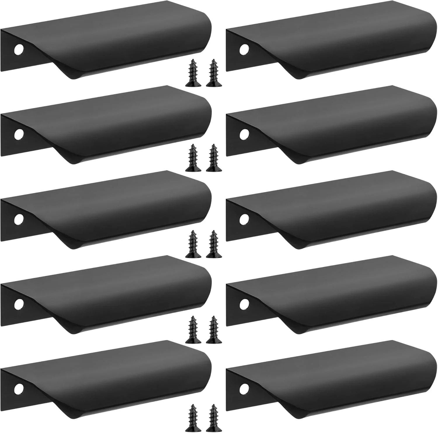 دستگیره مخفی لبه مشکی Cozy Tower، بسته 10 عددی، 8 سانتی متری، دستگیره کابینت آشپزخانه، دستگیره کمد، دستگیره کشو آلومینیومی مدرن برای درب کمد، مشکی مات دستگیره مخفی لبه مشکی Cozy Tower، بسته 10 عددی، 8 سانتی متری، دستگیره کابینت آشپزخانه، دستگیره کمد، دستگیره کشو آلومینیومی مدرن برای درب کمد، مشکی مات