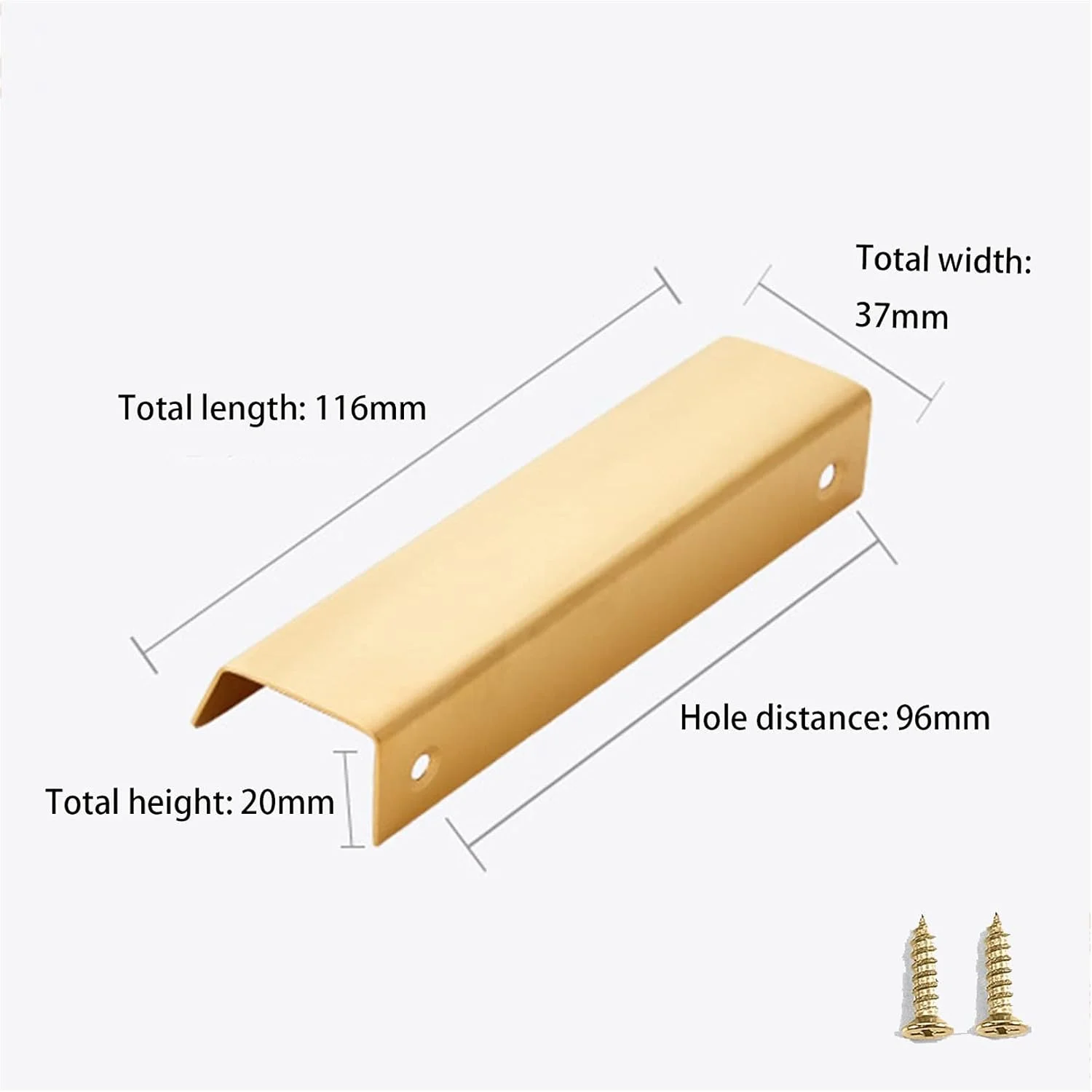 دستگیره مخفی توکار لبه انگشتی برنجی دستگیره کابینت آشپزخانه طلایی دستگیره مبلمان کشو مناسب کشو، کمد لباس، همراه با پیچ (فاصله سوراخ 96 میلی متر) دستگیره مخفی توکار لبه انگشتی برنجی دستگیره کابینت آشپزخانه طلایی دستگیره مبلمان کشو مناسب کشو، کمد لباس، همراه با پیچ (فاصله سوراخ 96 میلی متر)