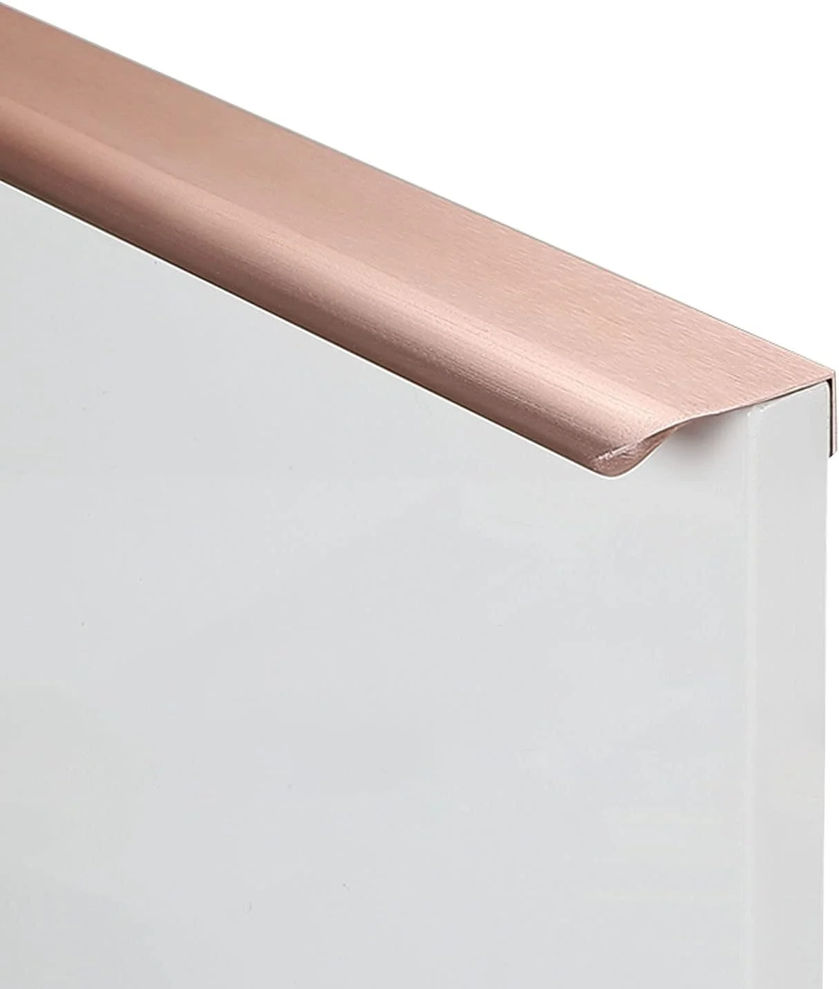 دستگیره کابینت لبه انگشتی 2 عددی، دستگیره های مدرن آشپزخانه، دستگیره های مخفی کشو، دستگیره های کشو مبلمان آلیاژ آلومینیوم طلایی رز (طول 300 میلی متر)