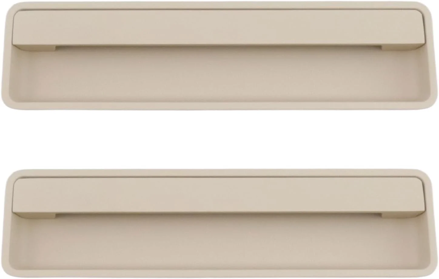 Mewutal 2 عدد دستگیره کشویی درب توکار مخفی، فاصله سوراخ 6 3/10 اینچ، دستگیره های کشویی مشکی، دستگیره های مربعی نامرئی کابینت، دستگیره های لبه انگشتی آلیاژ روی، دستگیره های توکار برای کمد لباس