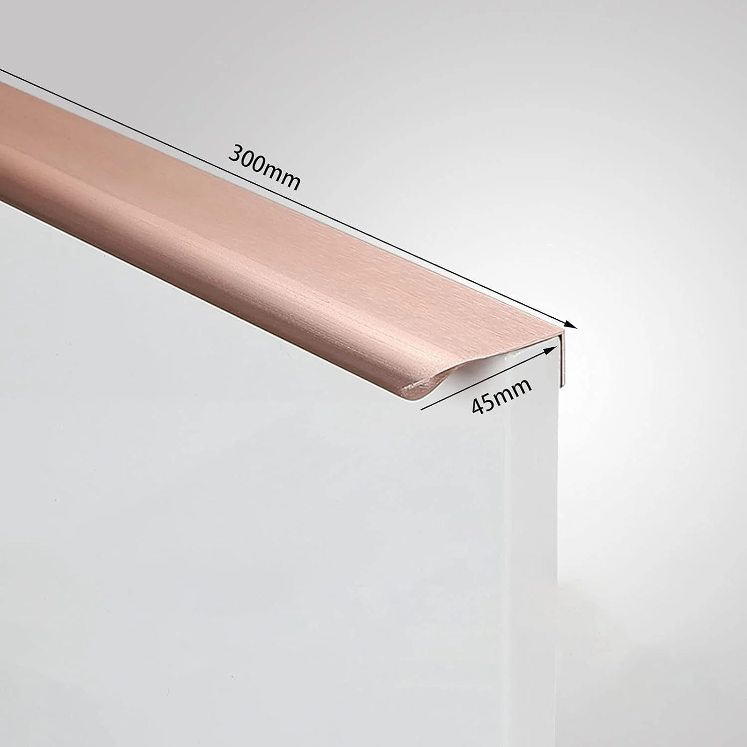 دستگیره کابینت لبه انگشتی 2 عددی، دستگیره های مدرن آشپزخانه، دستگیره های مخفی کشو، دستگیره های کشو مبلمان آلیاژ آلومینیوم طلایی رز (طول 300 میلی متر) دستگیره کابینت لبه انگشتی 2 عددی، دستگیره های مدرن آشپزخانه، دستگیره های مخفی کشو، دستگیره های کشو مبلمان آلیاژ آلومینیوم طلایی رز (طول 300 میلی متر)