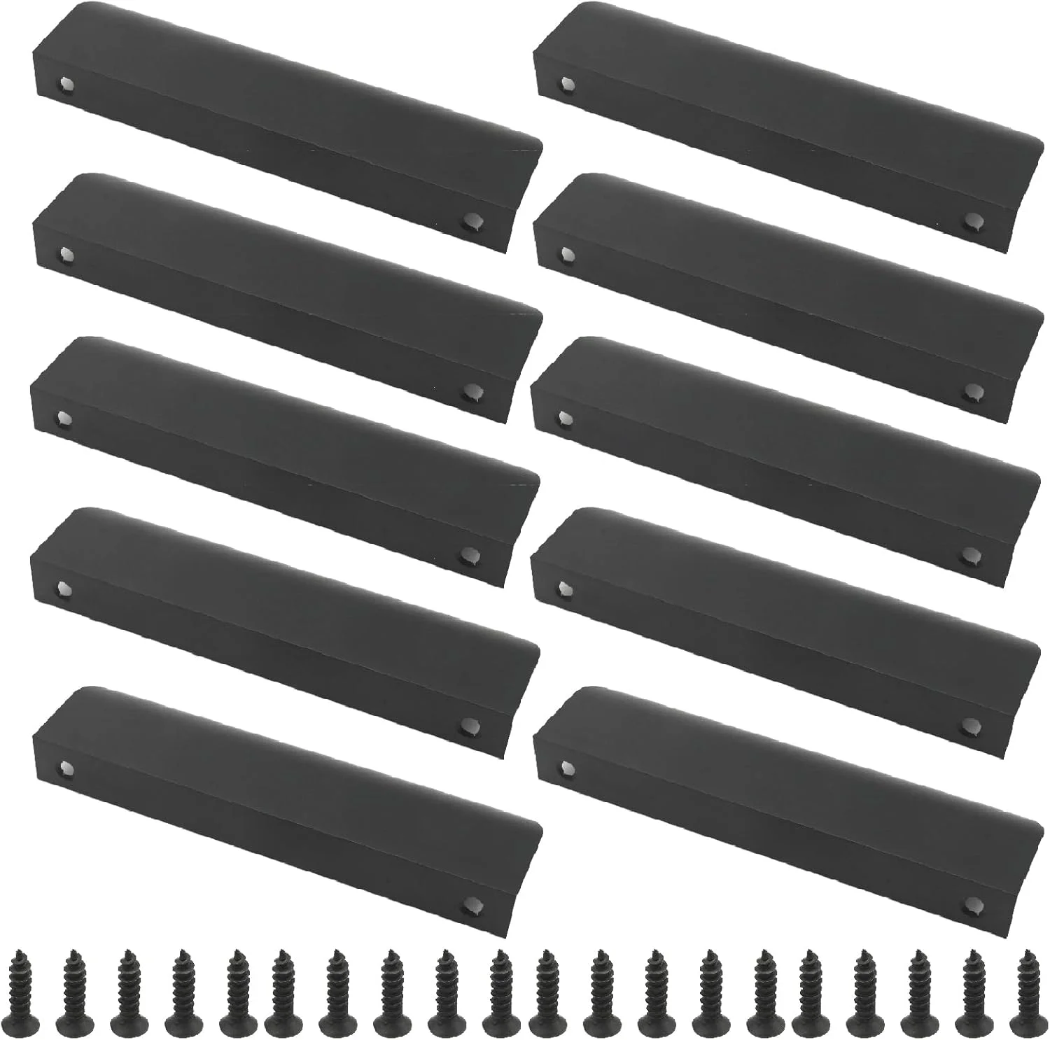 دستگیره های مخفی لبه ای کابینت CADUFUELLY، 150 میلی متر، 10 عددی، دستگیره های کشو لبه مشکی، دستگیره مخفی کابینت برای درها و کشوها در آشپزخانه، اتاق نشیمن و غذاخوری دستگیره های مخفی لبه ای کابینت CADUFUELLY، 150 میلی متر، 10 عددی، دستگیره های کشو لبه مشکی، دستگیره مخفی کابینت برای درها و کشوها در آشپزخانه، اتاق نشیمن و غذاخوری