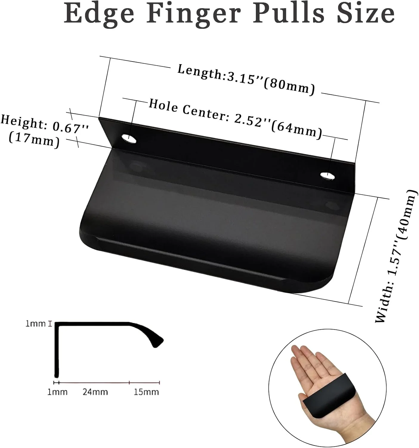 دستگیره مخفی لبه کابینت Hapforever بسته 5 عددی، دستگیره های کشویی مخفی مشکی چسبی، بدون نیاز به سوراخ کاری (طول 8 سانتیمتر) دستگیره مخفی لبه کابینت Hapforever بسته 5 عددی، دستگیره های کشویی مخفی مشکی چسبی، بدون نیاز به سوراخ کاری (طول 8 سانتیمتر)