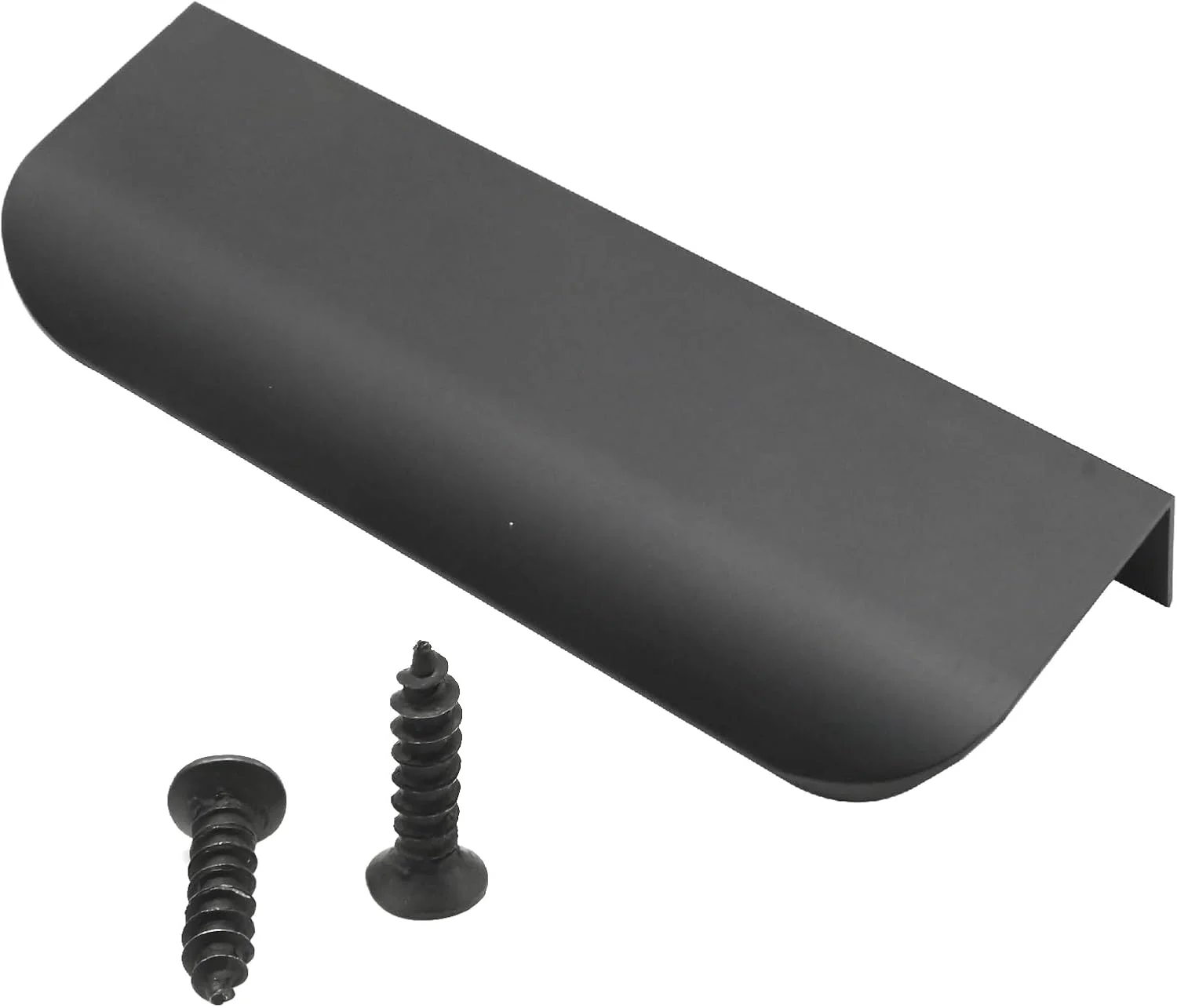 دستگیره های لبه ای کابینت CADUFUELLY 120 میلی متری، دستگیره های مشکی لبه کابینت، دستگیره لبه ای مدرن برای درب ها و کشوها در آشپزخانه، اتاق نشیمن و غذاخوری (مشکی، 10 عدد)