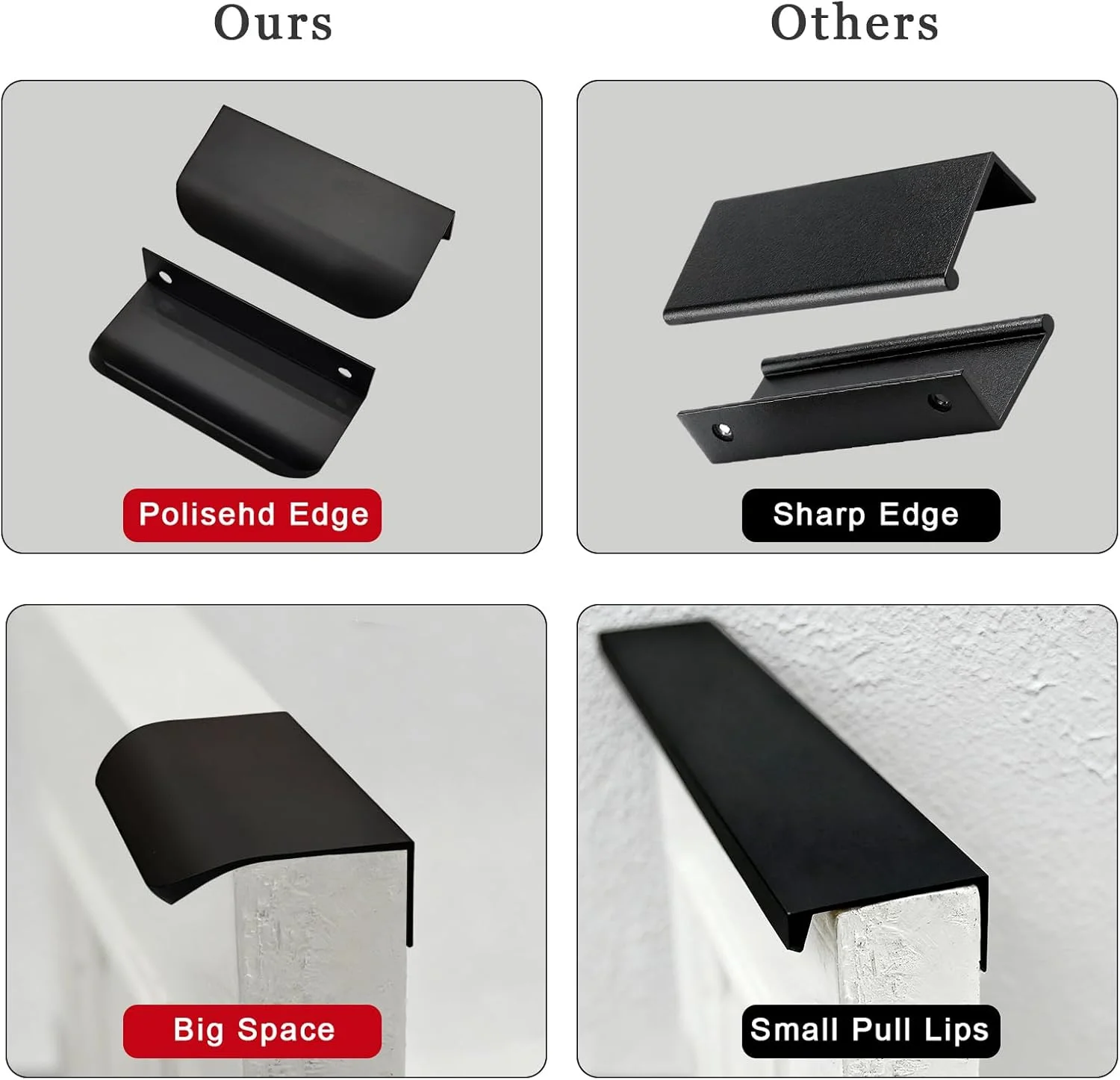 دستگیره مخفی لبه کابینت Hapforever بسته 5 عددی، دستگیره های کشویی مخفی مشکی چسبی، بدون نیاز به سوراخ کاری (طول 8 سانتیمتر) دستگیره مخفی لبه کابینت Hapforever بسته 5 عددی، دستگیره های کشویی مخفی مشکی چسبی، بدون نیاز به سوراخ کاری (طول 8 سانتیمتر)