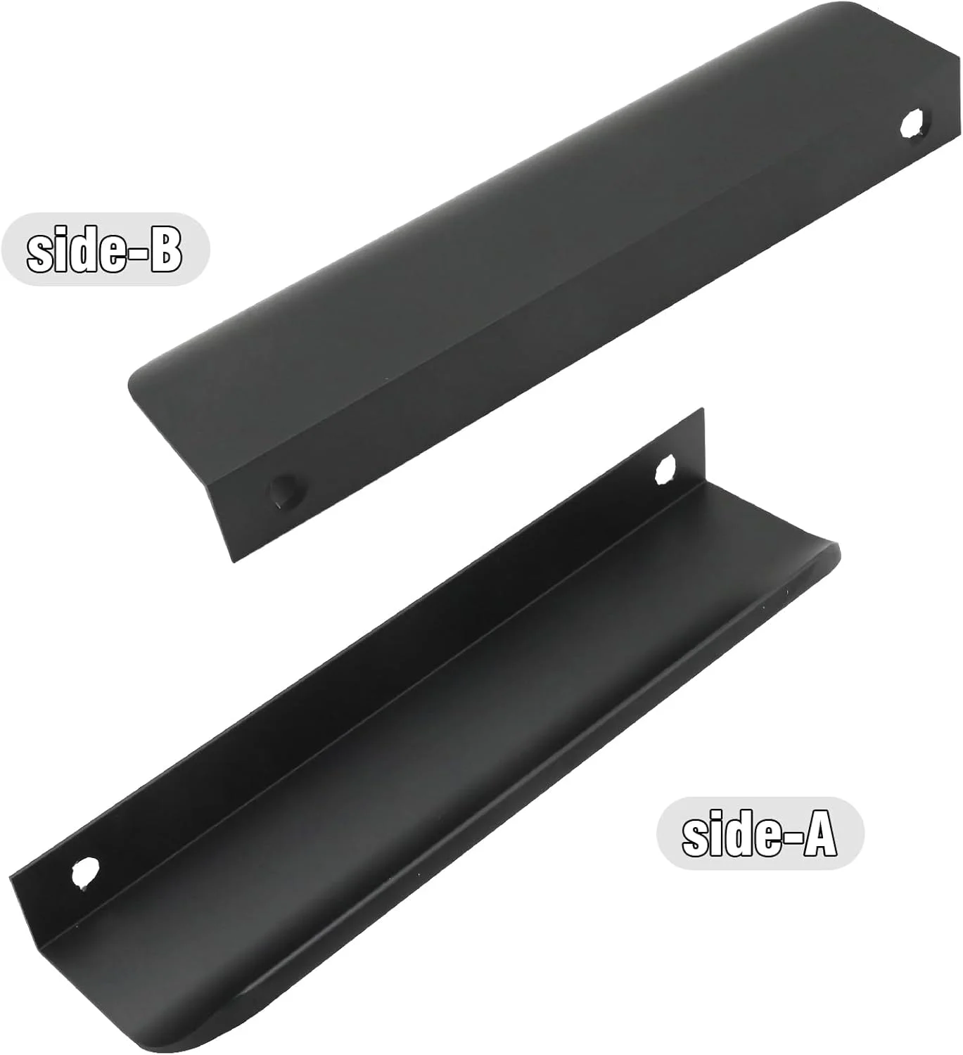 دستگیره های مخفی لبه ای کابینت CADUFUELLY، 150 میلی متر، 10 عددی، دستگیره های کشو لبه مشکی، دستگیره مخفی کابینت برای درها و کشوها در آشپزخانه، اتاق نشیمن و غذاخوری دستگیره های مخفی لبه ای کابینت CADUFUELLY، 150 میلی متر، 10 عددی، دستگیره های کشو لبه مشکی، دستگیره مخفی کابینت برای درها و کشوها در آشپزخانه، اتاق نشیمن و غذاخوری