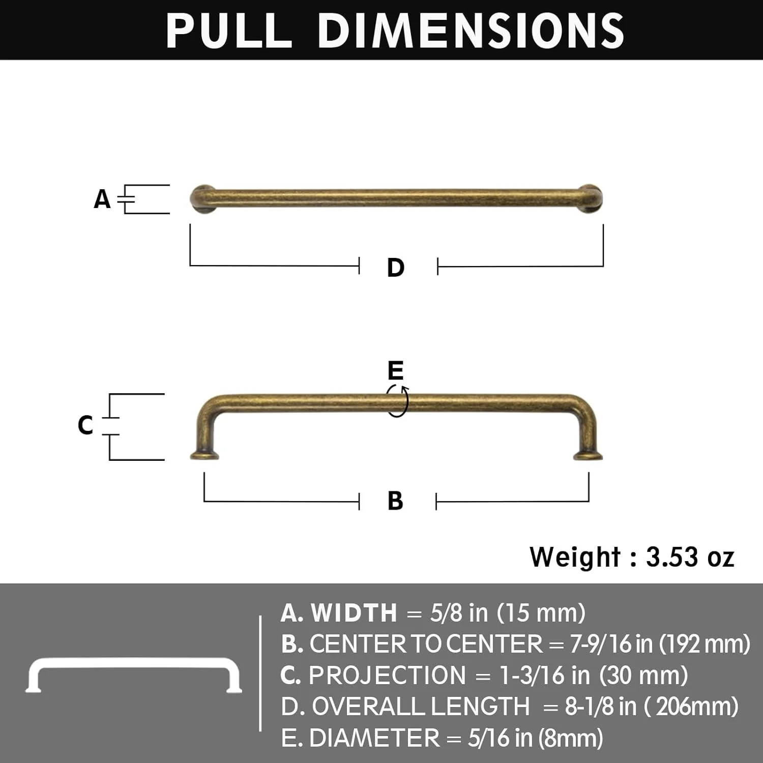ست 12 عددی دستگیره کابینت برنجی عتیقه Yanxia، فاصله مرکز تا مرکز 7 9/16 اینچ - دستگیره های کشویی بی انتها برای احیای مبلمان کلاسیک ست 12 عددی دستگیره کابینت برنجی عتیقه Yanxia، فاصله مرکز تا مرکز 7 9/16 اینچ - دستگیره های کشویی بی انتها برای احیای مبلمان کلاسیک