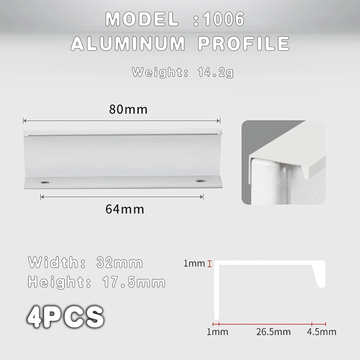دستگیره های لبه ای سفید رنگ استرانگ، 4 عددی، دستگیره لبه انگشتی، دستگیره های مخفی فرورفته، دستگیره های نامرئی آلیاژ آلومینیوم کمد، دستگیره های کابینت سفید، برای کابینت ها، کشوها، درب های کشویی دستگیره های لبه ای سفید رنگ استرانگ، 4 عددی، دستگیره لبه انگشتی، دستگیره های مخفی فرورفته، دستگیره های نامرئی آلیاژ آلومینیوم کمد، دستگیره های کابینت سفید، برای کابینت ها، کشوها، درب های کشویی