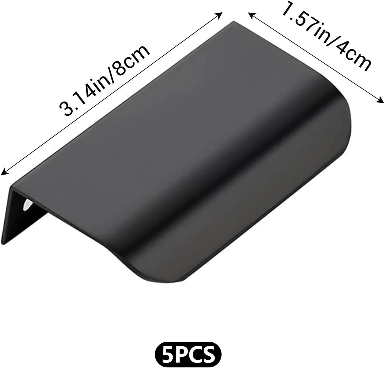 دستگیره مخفی لبه ای کابینت Zheararm بسته 5 عددی، 80 میلی متر / 3.15 اینچ، دستگیره های کشویی مخفی آشپزخانه، دستگیره آلومینیومی تخت مخفی پشتی برای کابینت ها (مشکی) دستگیره مخفی لبه ای کابینت Zheararm بسته 5 عددی، 80 میلی متر / 3.15 اینچ، دستگیره های کشویی مخفی آشپزخانه، دستگیره آلومینیومی تخت مخفی پشتی برای کابینت ها (مشکی)