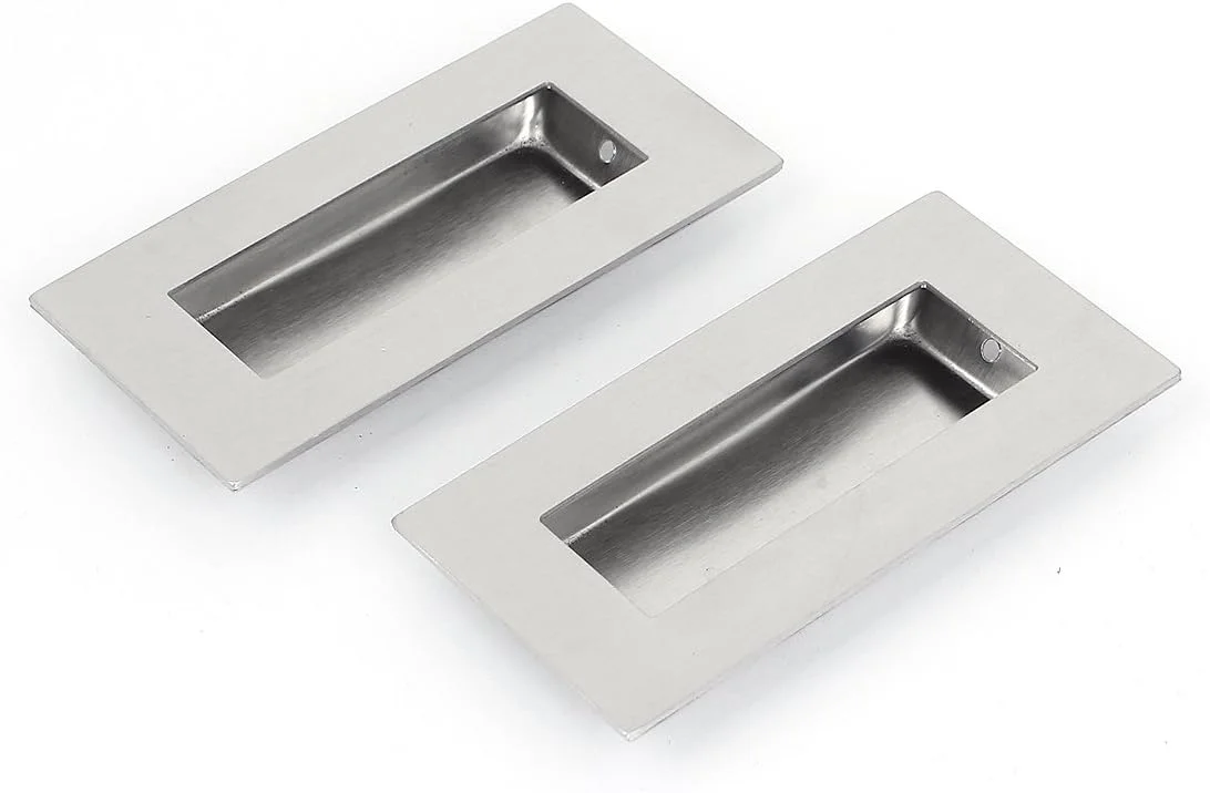 دستگیره درب توکار تو رفته uxcell sourcing map، 52 میلی متر در 102 میلی متر، دستگیره انگشتی، 2 عدد