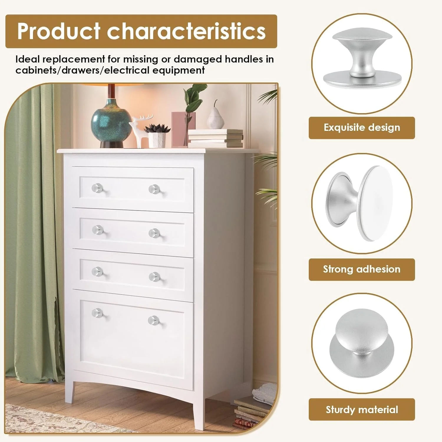 8 عدد دستگیره کشو استیل ضد زنگ خود چسب - بدون نیاز به سوراخکاری، نصب آسان با جدا کردن و چسباندن، سخت افزار مدرن و بادوام برای کشوهای آشپزخانه و مبلمان، دستگیره های جایگزین با روکش نقره ای 8 عدد دستگیره کشو استیل ضد زنگ خود چسب - بدون نیاز به سوراخکاری، نصب آسان با جدا کردن و چسباندن، سخت افزار مدرن و بادوام برای کشوهای آشپزخانه و مبلمان، دستگیره های جایگزین با روکش نقره ای