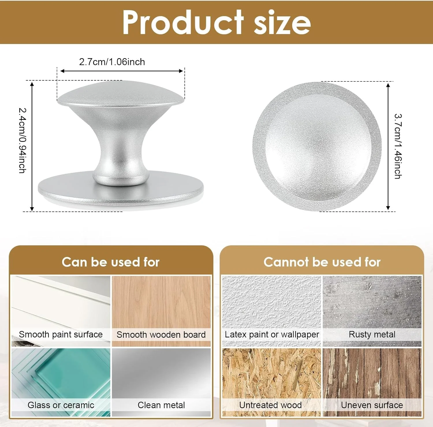 8 عدد دستگیره کشو استیل ضد زنگ خود چسب - بدون نیاز به سوراخکاری، نصب آسان با جدا کردن و چسباندن، سخت افزار مدرن و بادوام برای کشوهای آشپزخانه و مبلمان، دستگیره های جایگزین با روکش نقره ای 8 عدد دستگیره کشو استیل ضد زنگ خود چسب - بدون نیاز به سوراخکاری، نصب آسان با جدا کردن و چسباندن، سخت افزار مدرن و بادوام برای کشوهای آشپزخانه و مبلمان، دستگیره های جایگزین با روکش نقره ای