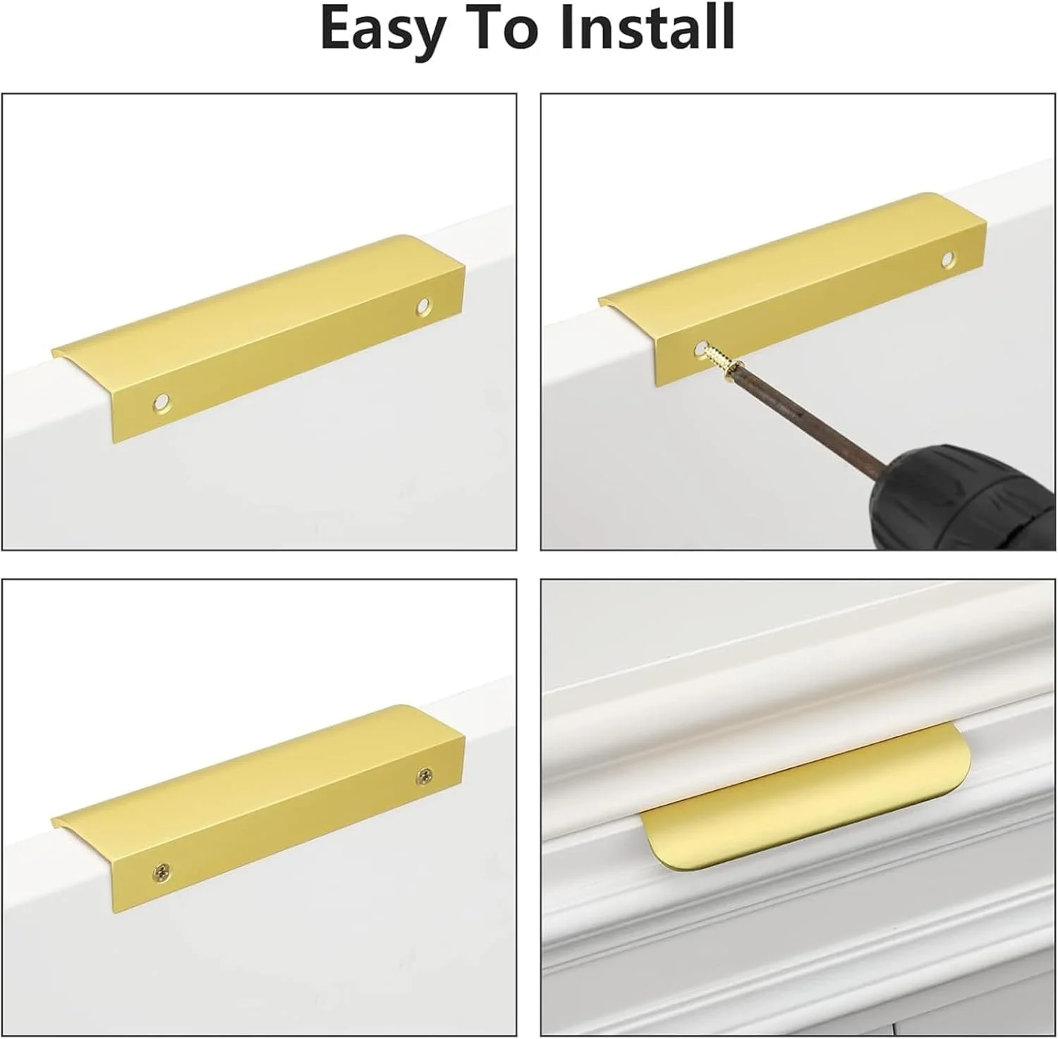 دستگیره های مخفی کابینت X spring Gold، بسته 5 عددی، دستگیره انگشتی برای کابینت ها با طراحی مخفی، دستگیره آشپزخانه با آلیاژ آلومینیوم پیشرفته، دستگیره های مدرن کابینت مناسب برای کمد، درب کمد، کشوها دستگیره های مخفی کابینت X spring Gold، بسته 5 عددی، دستگیره انگشتی برای کابینت ها با طراحی مخفی، دستگیره آشپزخانه با آلیاژ آلومینیوم پیشرفته، دستگیره های مدرن کابینت مناسب برای کمد، درب کمد، کشوها