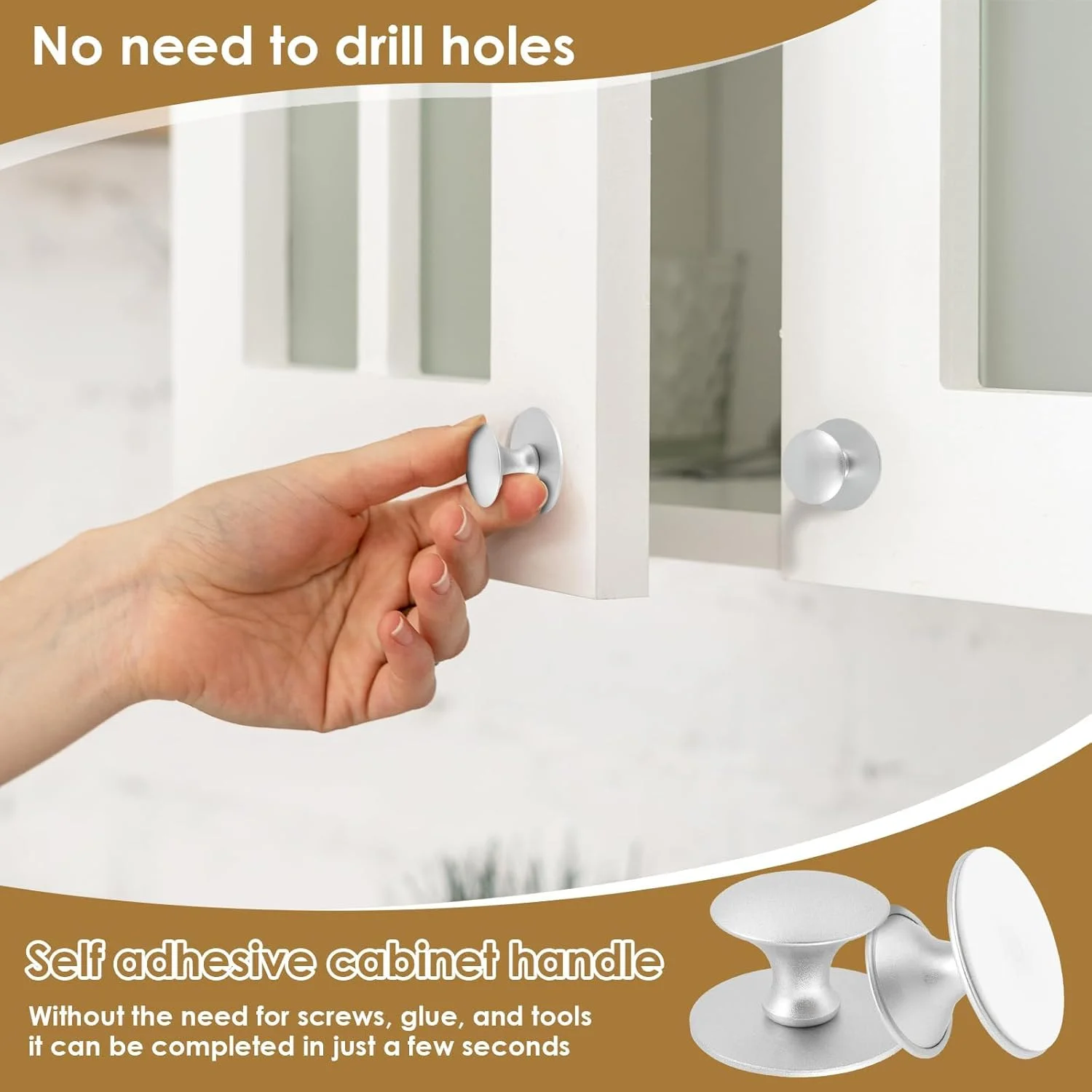 8 عدد دستگیره کشو استیل ضد زنگ خود چسب - بدون نیاز به سوراخکاری، نصب آسان با جدا کردن و چسباندن، سخت افزار مدرن و بادوام برای کشوهای آشپزخانه و مبلمان، دستگیره های جایگزین با روکش نقره ای 8 عدد دستگیره کشو استیل ضد زنگ خود چسب - بدون نیاز به سوراخکاری، نصب آسان با جدا کردن و چسباندن، سخت افزار مدرن و بادوام برای کشوهای آشپزخانه و مبلمان، دستگیره های جایگزین با روکش نقره ای