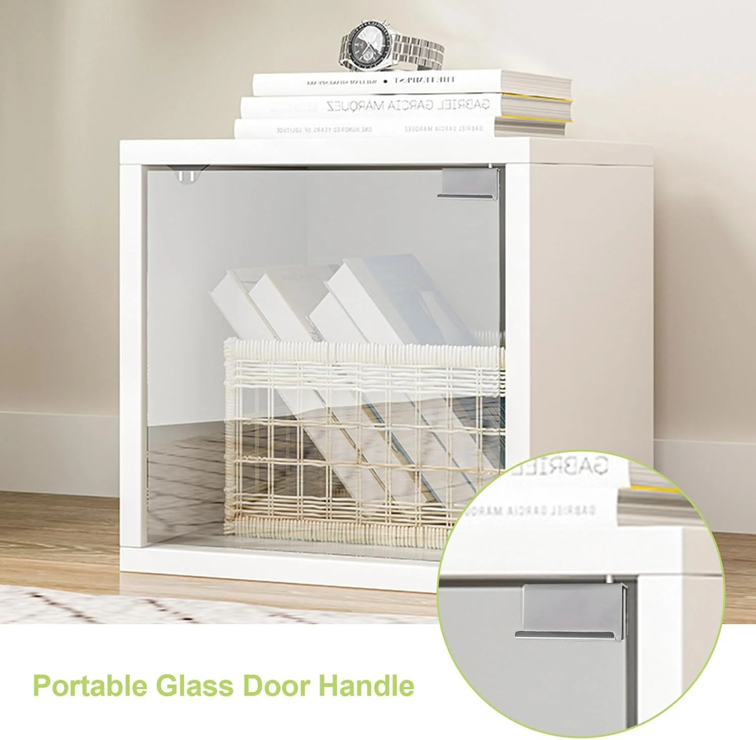 دستگیره درب شیشه ای UFURMATE، 4 عدد دستگیره انگشتی کابینت، دستگیره لبه شیشه ای، دستگیره های مخفی برای کشو، کابینت، مبلمان