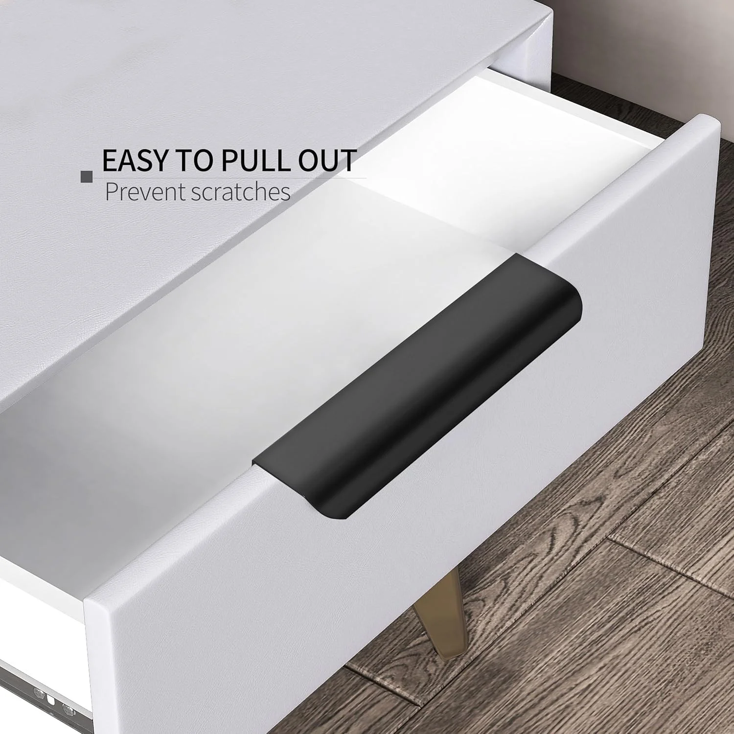 دستگیره کابینت Techoln - بسته 10 عددی دستگیره مخفی برای کابینت و کشو - دستگیره کشوی کابینت آلومینیومی شیک و مخفی برای کمد لباس، آشپزخانه (10 عدد، مشکی، طول کلی 7.87 اینچ (فاصله سوراخ 6.30 اینچ))