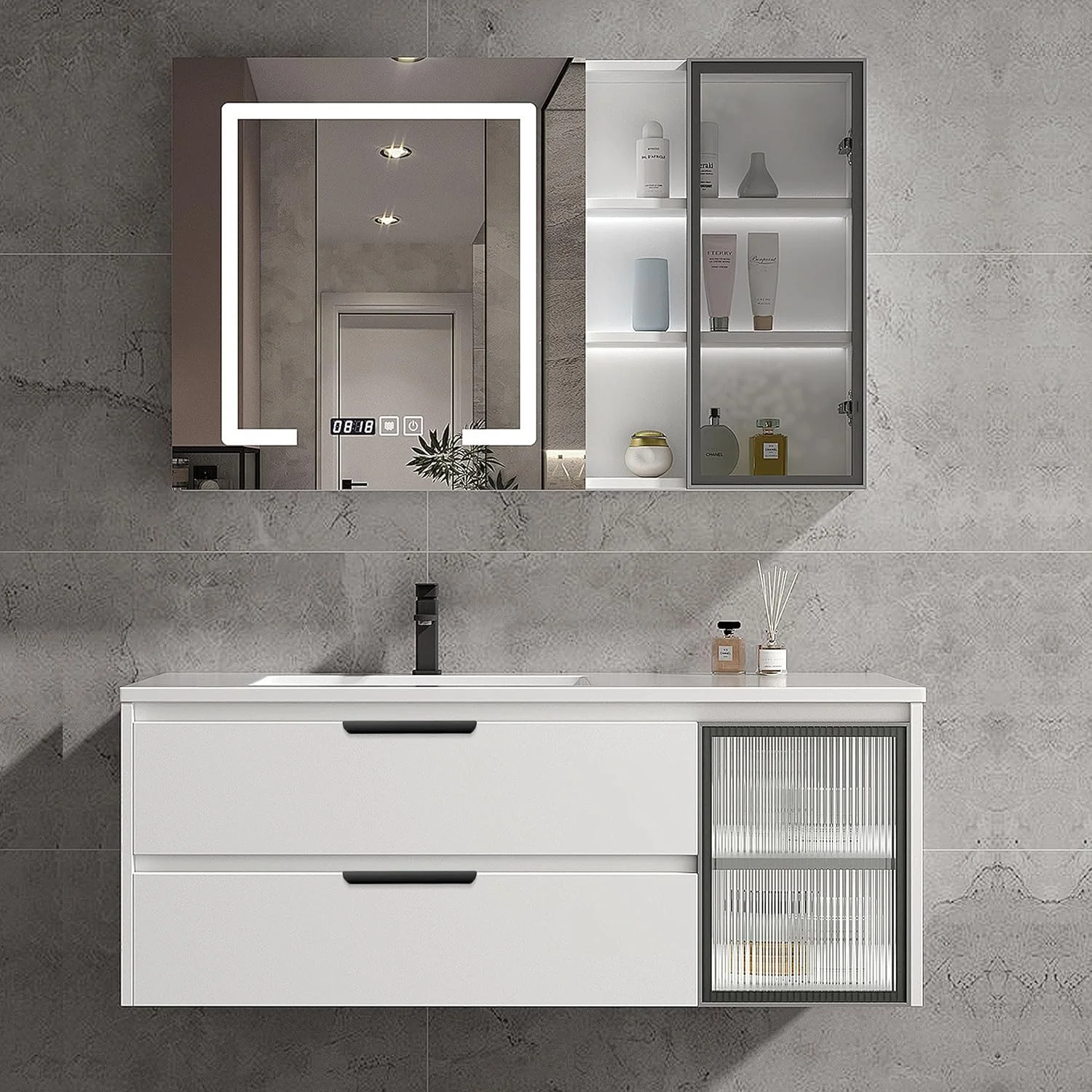 دستگیره کابینت Techoln - بسته 10 عددی دستگیره مخفی برای کابینت و کشو - دستگیره کشوی کابینت آلومینیومی شیک و مخفی برای کمد لباس، آشپزخانه (10 عدد، مشکی، طول کلی 7.87 اینچ (فاصله سوراخ 6.30 اینچ))