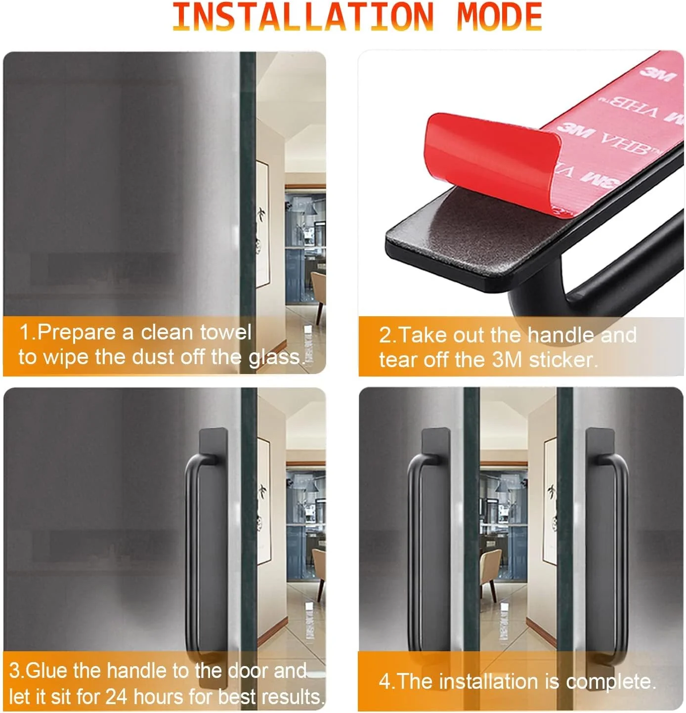 دستگیره کشو و کابینت فوری چسبی TERRIFI - دستگیره فشاری کشو آلیاژ آلومینیوم با دستگیره درب چسبی برای کشو کابینت آشپزخانه پنجره کمد کشویی (148 میلی متر، مشکی) 2 عدد دستگیره کشو و کابینت فوری چسبی TERRIFI - دستگیره فشاری کشو آلیاژ آلومینیوم با دستگیره درب چسبی برای کشو کابینت آشپزخانه پنجره کمد کشویی (148 میلی متر، مشکی) 2 عدد