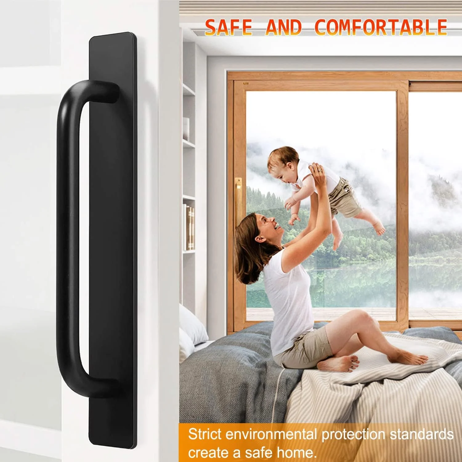 دستگیره کشو و کابینت فوری چسبی TERRIFI - دستگیره فشاری کشو آلیاژ آلومینیوم با دستگیره درب چسبی برای کشو کابینت آشپزخانه پنجره کمد کشویی (148 میلی متر، مشکی) 2 عدد دستگیره کشو و کابینت فوری چسبی TERRIFI - دستگیره فشاری کشو آلیاژ آلومینیوم با دستگیره درب چسبی برای کشو کابینت آشپزخانه پنجره کمد کشویی (148 میلی متر، مشکی) 2 عدد