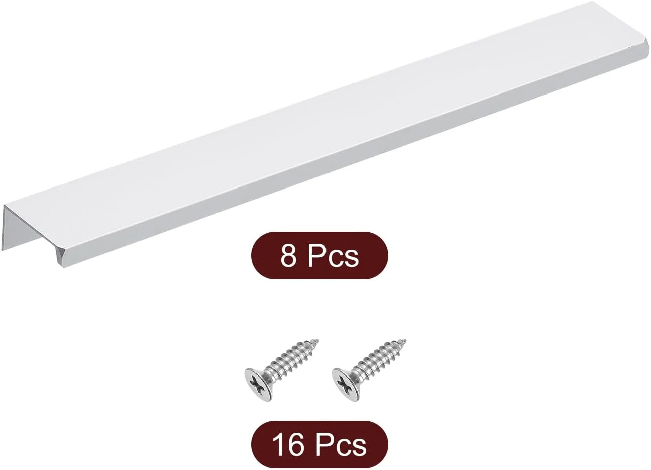 سورسینگ مپ دستگیره لبه انگشتی کابینت، 8 عدد 250 میلی متر / 9.84 اینچ آلیاژ آلومینیوم نصب از پشت دستگیره های مخفی کابینت دستگیره پنهان برای کابینت کشو آشپزخانه منزل، نقره ای سورسینگ مپ دستگیره لبه انگشتی کابینت، 8 عدد 250 میلی متر / 9.84 اینچ آلیاژ آلومینیوم نصب از پشت دستگیره های مخفی کابینت دستگیره پنهان برای کابینت کشو آشپزخانه منزل، نقره ای