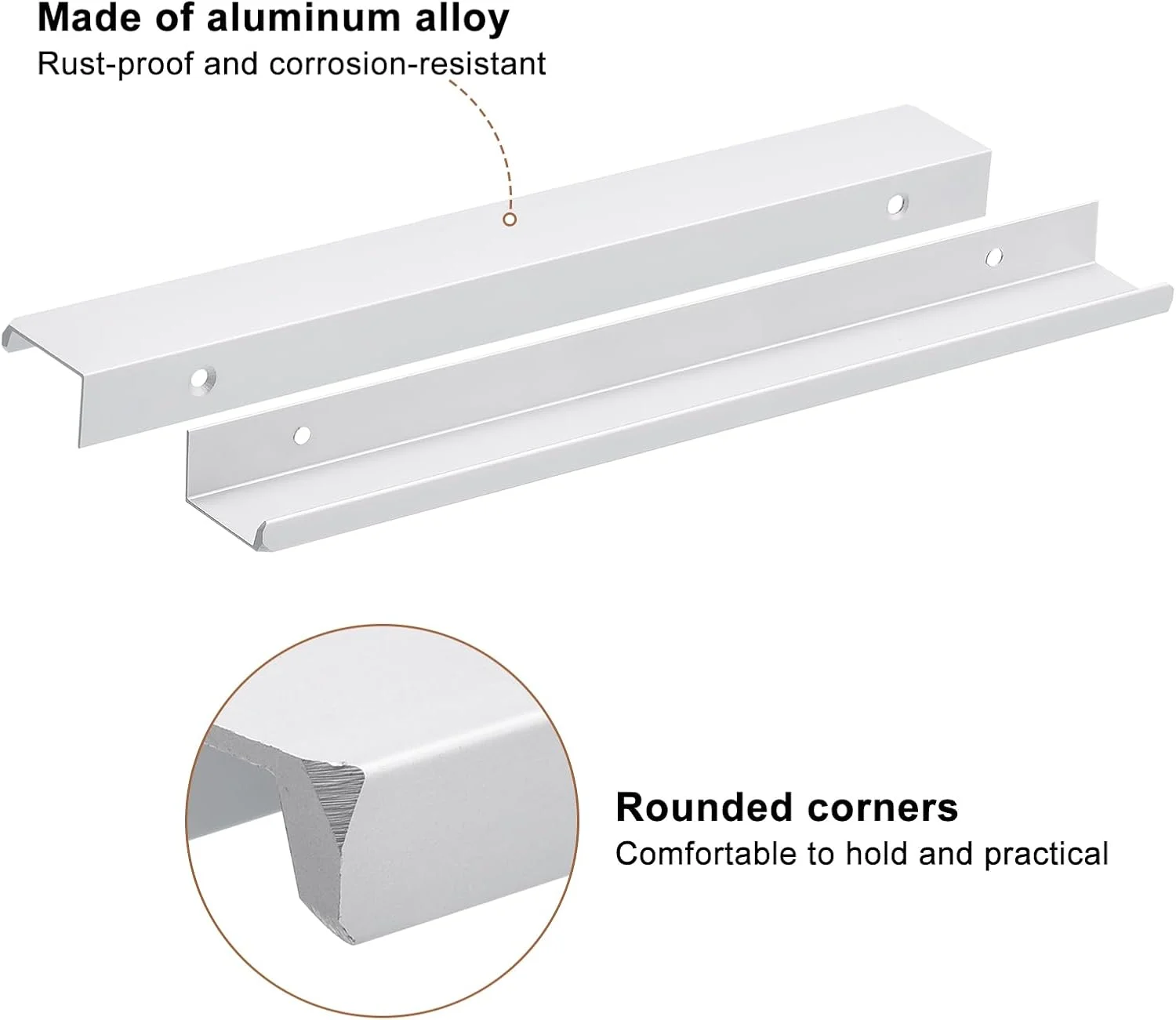 سورسینگ مپ دستگیره لبه انگشتی کابینت، 8 عدد 250 میلی متر / 9.84 اینچ آلیاژ آلومینیوم نصب از پشت دستگیره های مخفی کابینت دستگیره پنهان برای کابینت کشو آشپزخانه منزل، نقره ای سورسینگ مپ دستگیره لبه انگشتی کابینت، 8 عدد 250 میلی متر / 9.84 اینچ آلیاژ آلومینیوم نصب از پشت دستگیره های مخفی کابینت دستگیره پنهان برای کابینت کشو آشپزخانه منزل، نقره ای
