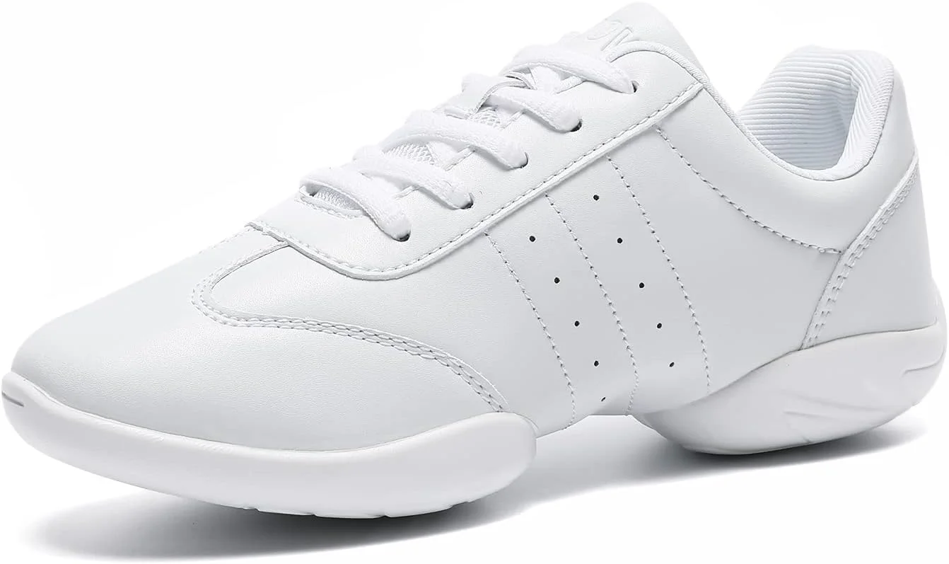 کفش های تشویق کننده LANDHIKER زنانه سفید، کفش رقص تشویق کننده، کفش ورزشی مد روز، کفش ورزشی تمرینی کفش های تشویق کننده LANDHIKER زنانه سفید، کفش رقص تشویق کننده، کفش ورزشی مد روز، کفش ورزشی تمرینی