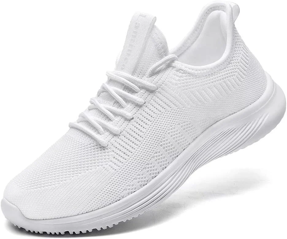 کفش پیاده روی زنانه Lamincoa، سبک وزن، راحت، با فوم حافظه دار، مناسب ورزش، دویدن و کار، سفید، سایز 10 کفش پیاده روی زنانه Lamincoa، سبک وزن، راحت، با فوم حافظه دار، مناسب ورزش، دویدن و کار، سفید، سایز 10