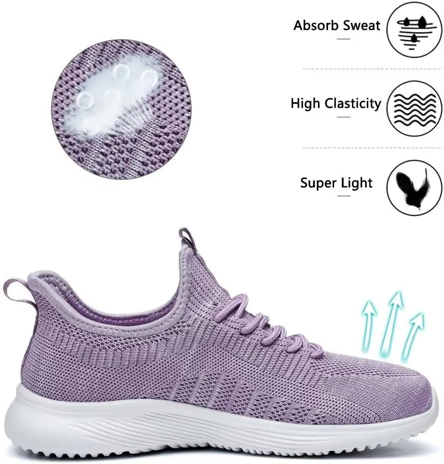 کفش پیاده روی زنانه Lamincoa، سبک وزن، راحت، با کفی مموری فوم، مناسب ورزش، دویدن و کار