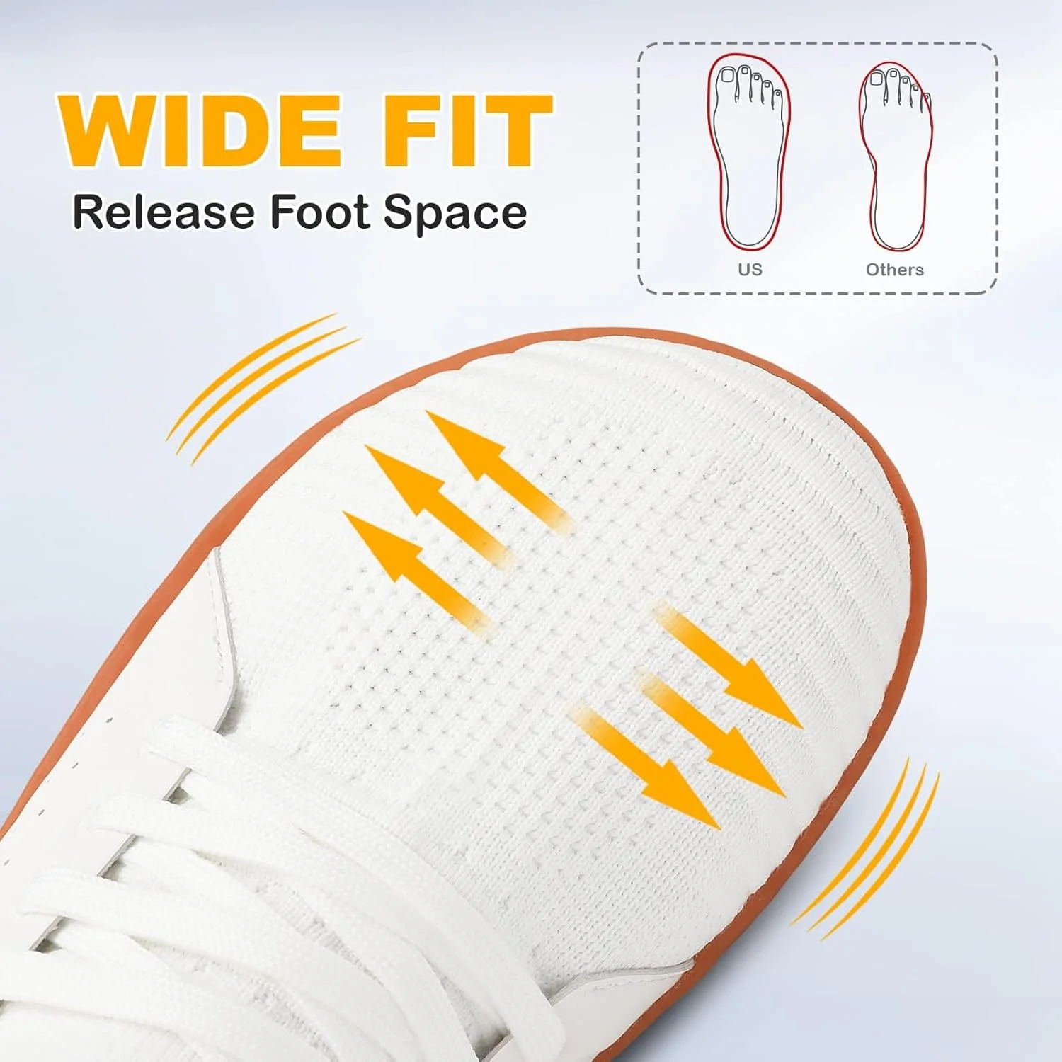 کفش های زنانه ال-ران، جورابی، پنجه پهن، مینیمالیستی، مناسب پیاده روی، تنفسی، مناسب دویدن در مسیرهای ناهموار، کتانی های مدرن با زیره صفر