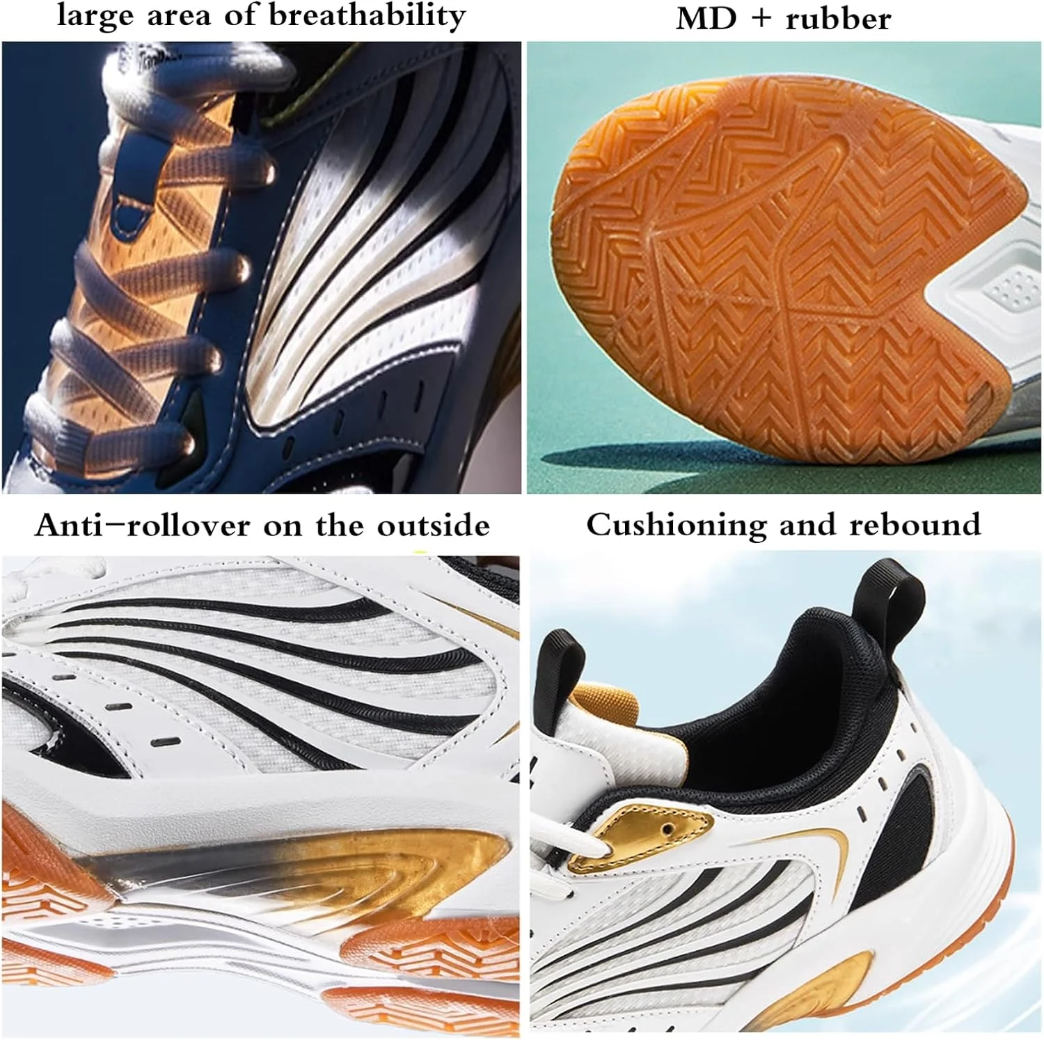 کفش تنیس روی میز Kraftpaid، کفش بدمینتون، کفش ورزشی برای تنیس والیبال، کفش سالنی بدمینتون، کفش بدمینتون زنانه، ضد لغزش، تنفس پذیر، جذب شوک، برای اسکواش پیکلبال تنیس