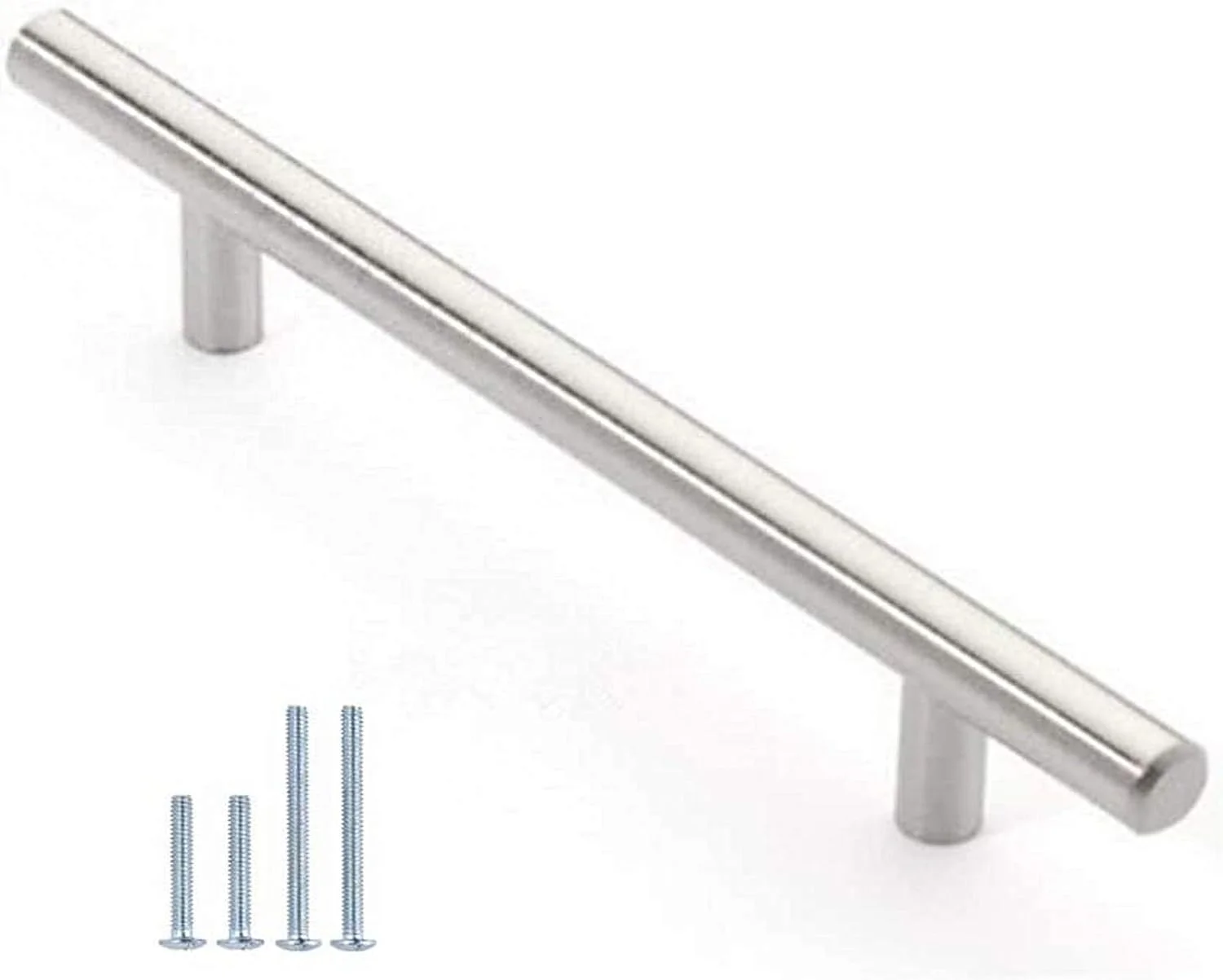 دستگیره کابینت آشپزخانه استیل ضد زنگ Wang-Date بسته 30 عددی، مدل T Bar (طول کلی 4 اینچ، فاصله مرکز سوراخ 2.5 اینچ)