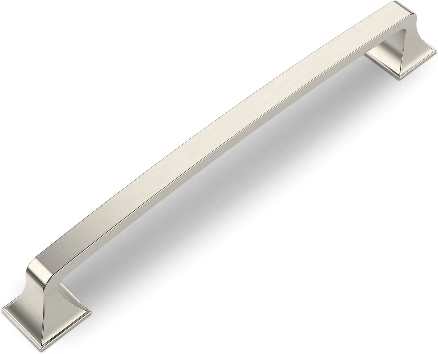 دستگیره کابینت آشپزخانه Amerdeco، بسته 10 عددی، نیکل ساتن برس خورده، 254 میلی متر (10 اینچ) فاصله سوراخ ها، سخت افزار دستگیره کابینت آشپزخانه، دستگیره کمد، دستگیره کشو