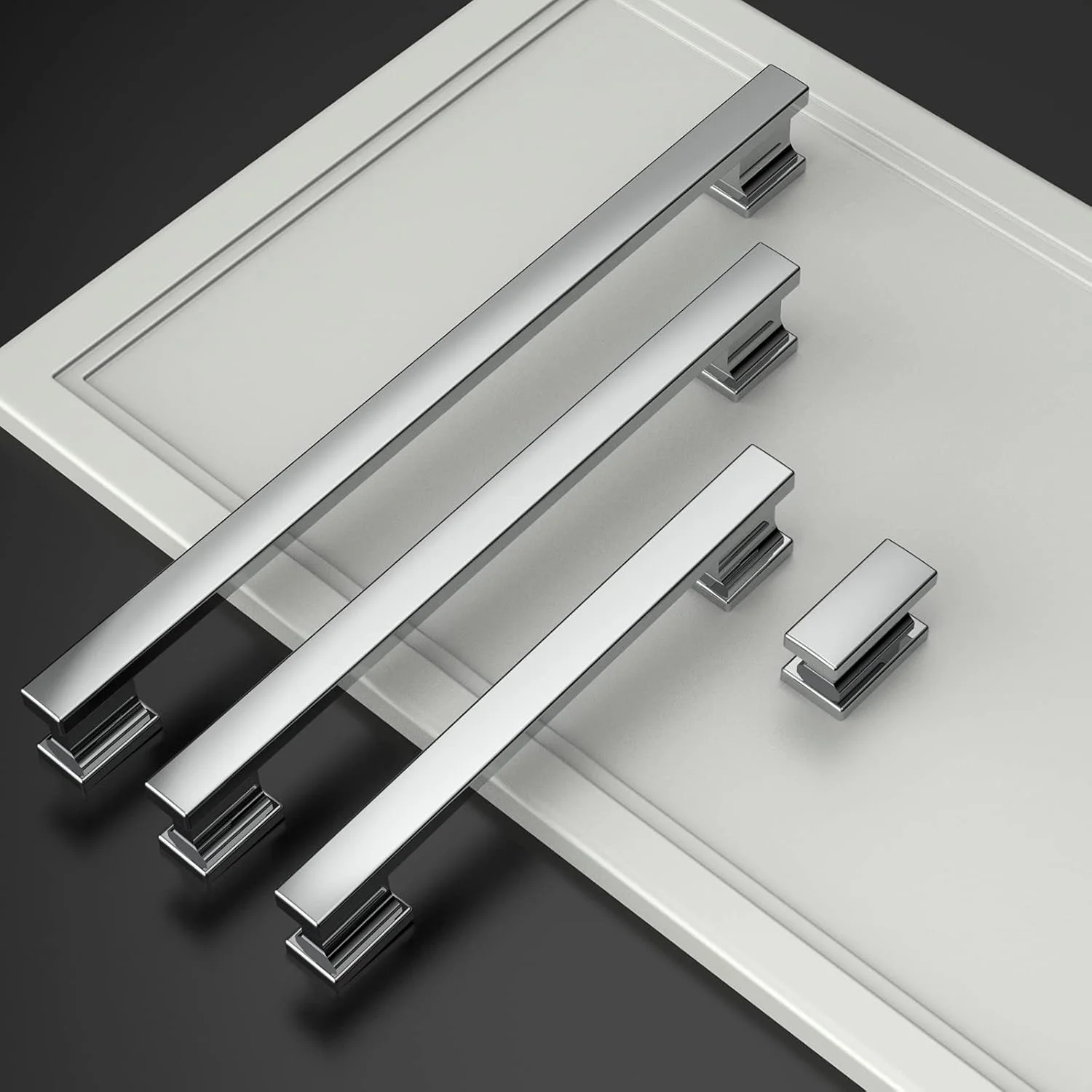 دستگیره کابینت کروم براق Amerdeco، بسته 10 عددی، فاصله مرکز تا مرکز سوراخ 128 میلیمتر (5 اینچ)، دستگیره مدرن آشپزخانه برای کابینت، کمد، کشو دستگیره کابینت کروم براق Amerdeco، بسته 10 عددی، فاصله مرکز تا مرکز سوراخ 128 میلیمتر (5 اینچ)، دستگیره مدرن آشپزخانه برای کابینت، کمد، کشو