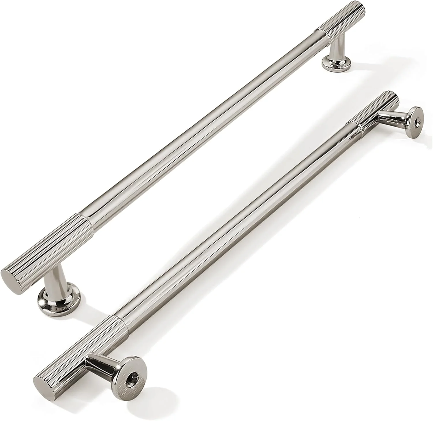 دستگیره کابینت نیکل براق ختوم ور، فاصله سوراخ 8 اینچ، بسته 10 عددی، دستگیره های کشو آشپزخانه سنگین و بادوام، مناسب برای کمد لباس، کابینت، درب کابینت، سخت افزار