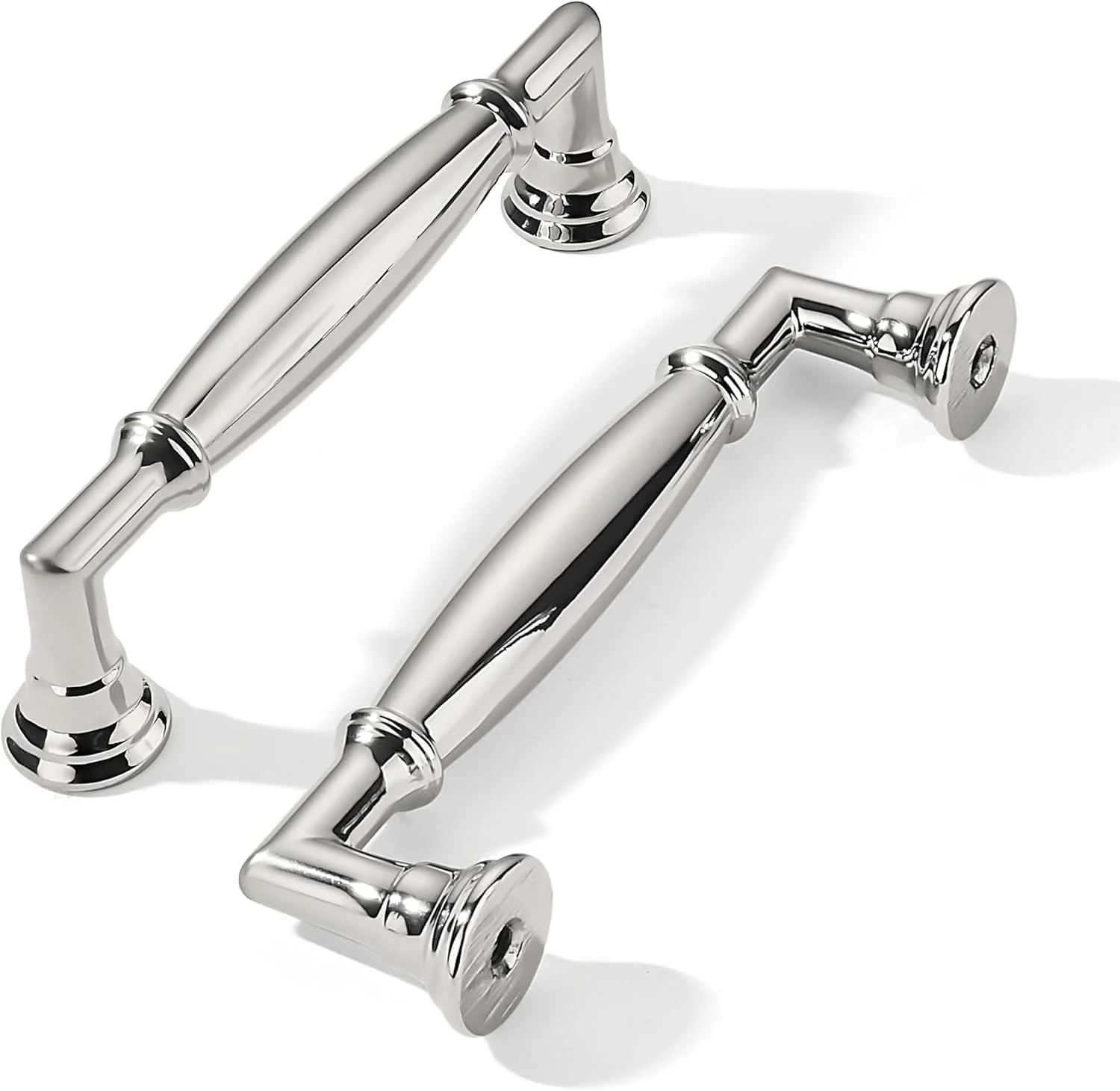 دستگیره کابینت نیکل براق ختوم ور، بسته 10 عددی، 102 میلی‌متری، دستگیره های بادوام و محکم برای سخت افزار کابینت آشپزخانه، مناسب برای کشو و کمد