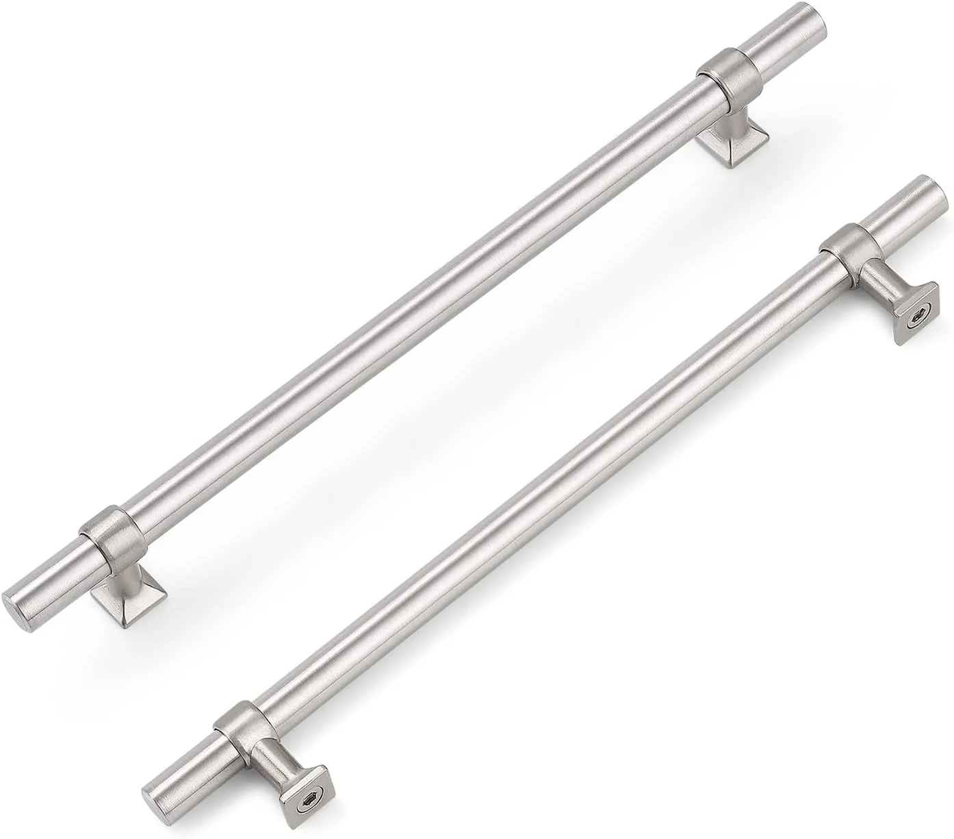 دستگیره کابینت knobelite بسته 15 عددی، دستگیره های استیل ضد زنگ کابینت آشپزخانه 8-4/5 اینچی، دستگیره های T شکل نیکل برس خورده برای کشوهای حمام