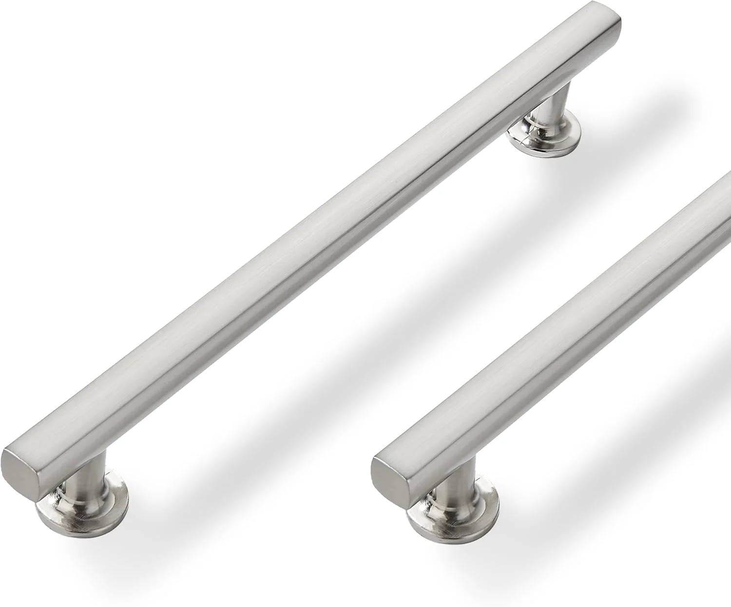 ZAUYX بسته 10 عددی دستگیره کابینت نیکل برس خورده 6 اینچی، دستگیره های مربعی جامد برای درب کابینت آشپزخانه، دستگیره های کمانی برای کابینت ها و کشوها