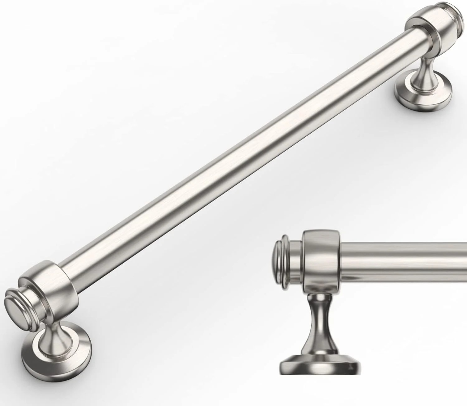 دستگیره کابینت Amerdeco، بسته 10 عددی، نیکل ساتن برس خورده، فاصله مرکز سوراخ 10 اینچ، سخت افزار کابینت آشپزخانه، دستگیره های جامد کابینت برای دستگیره های کشوی حمام مدل IH0005 دستگیره کابینت Amerdeco، بسته 10 عددی، نیکل ساتن برس خورده، فاصله مرکز سوراخ 10 اینچ، سخت افزار کابینت آشپزخانه، دستگیره های جامد کابینت برای دستگیره های کشوی حمام مدل IH0005