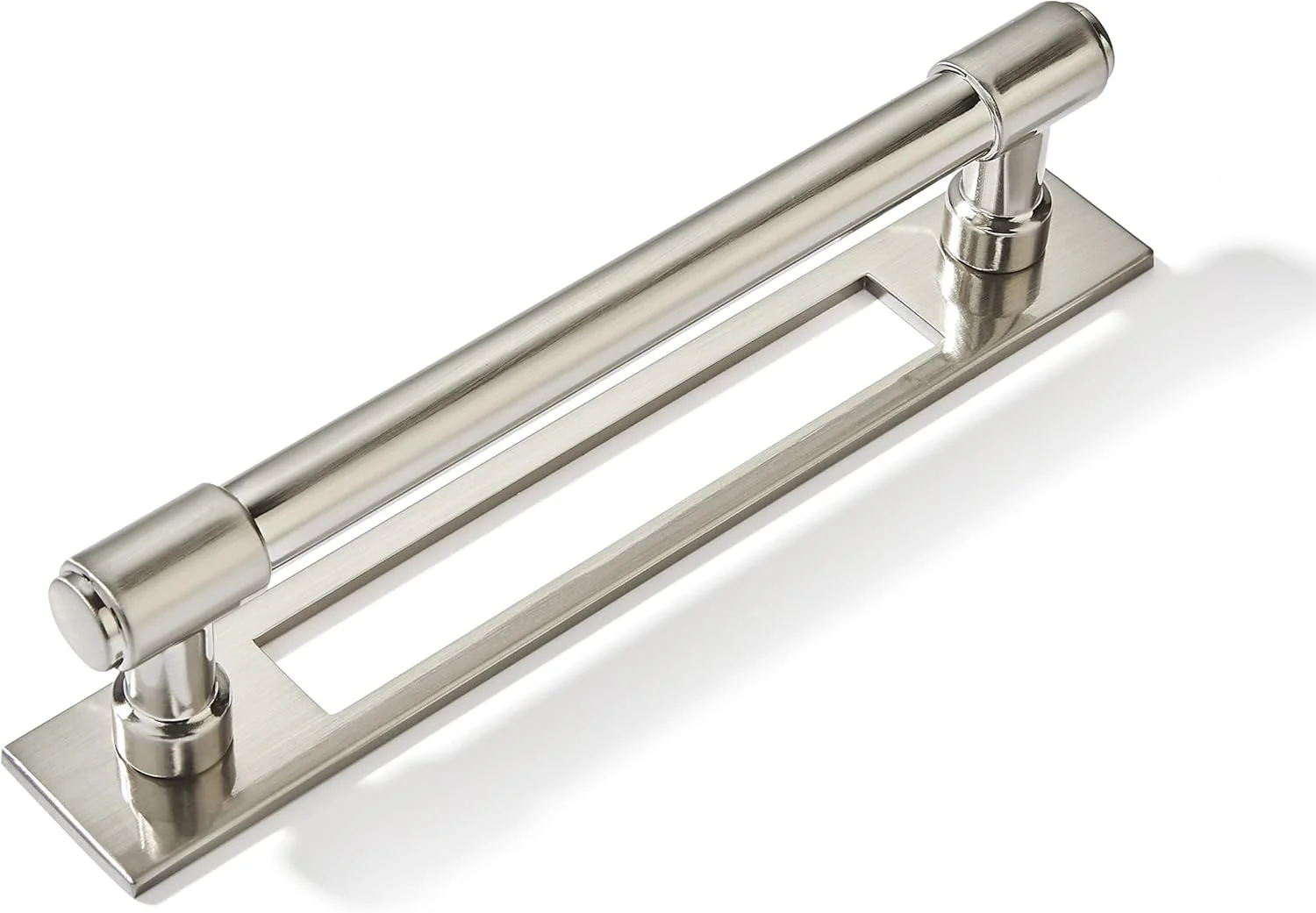 دستگیره کابینت کشو ختوم ور، بسته 5 عددی، 5 اینچی (128 میلی متر) فاصله مرکز تا مرکز، نیکل برس خورده با صفحه پشتی و پایه، دستگیره های سخت افزاری کابینت آشپزخانه دستگیره کابینت کشو ختوم ور، بسته 5 عددی، 5 اینچی (128 میلی متر) فاصله مرکز تا مرکز، نیکل برس خورده با صفحه پشتی و پایه، دستگیره های سخت افزاری کابینت آشپزخانه