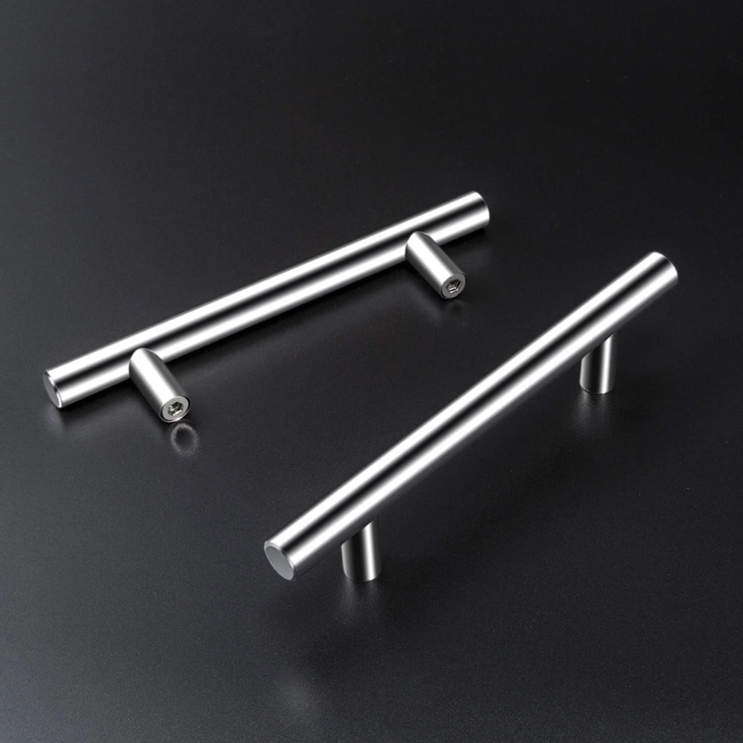 دستگیره کابینت نیکل برس خورده Home TZH، دستگیره کابینت/کمد/دراور استیل ضد زنگ به سبک اروپایی (15 عدد، طول 5 اینچ، مرکز 3 اینچ)