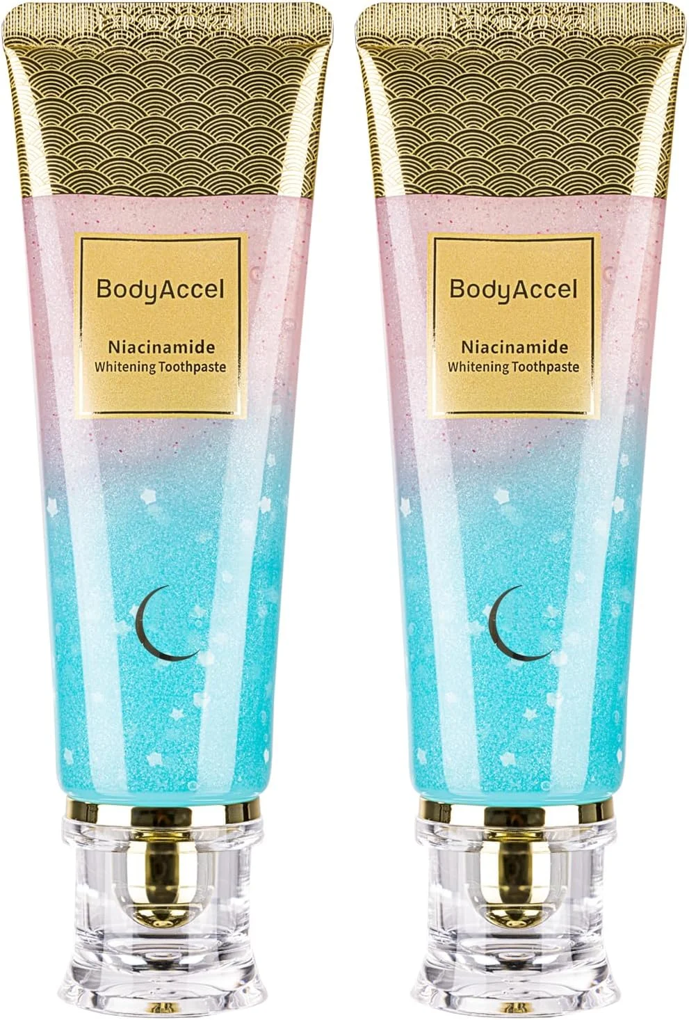 خمیر دندان سفید کننده نیاسینامید BodyAccel - خمیر دندان سفید کننده طبیعی با نیاسینامید، فرمول ملایم برای دندان های روشن تر و تنفس تازه، بسته 2 عددی (2)