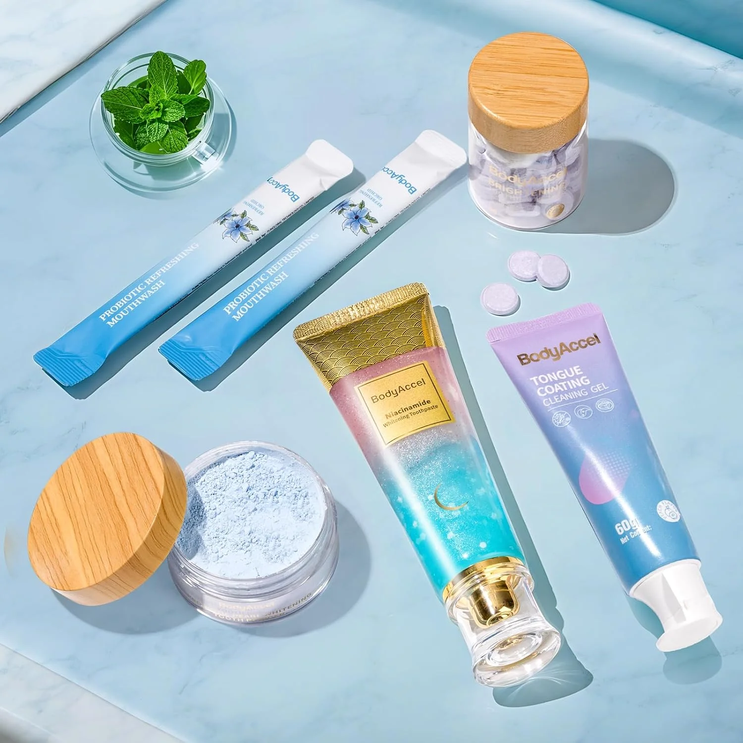 خمیر دندان سفید کننده نیاسینامید BodyAccel - خمیر دندان سفید کننده طبیعی با نیاسینامید، فرمول ملایم برای دندان های روشن تر و تنفس تازه، بسته 2 عددی (2) خمیر دندان سفید کننده نیاسینامید BodyAccel - خمیر دندان سفید کننده طبیعی با نیاسینامید، فرمول ملایم برای دندان های روشن تر و تنفس تازه، بسته 2 عددی (2)