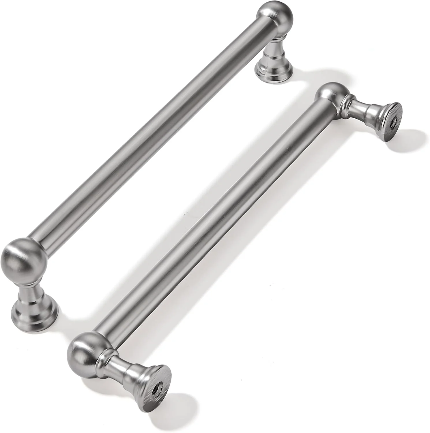 دستگیره کابینت نیکل ساتن برس خورده Khtumeware، بسته 10 عددی، مرکز سوراخ 6 اینچی، دستگیره های بادوام و محکم برای کابینت ها، کمدها، آشپزخانه و حمام